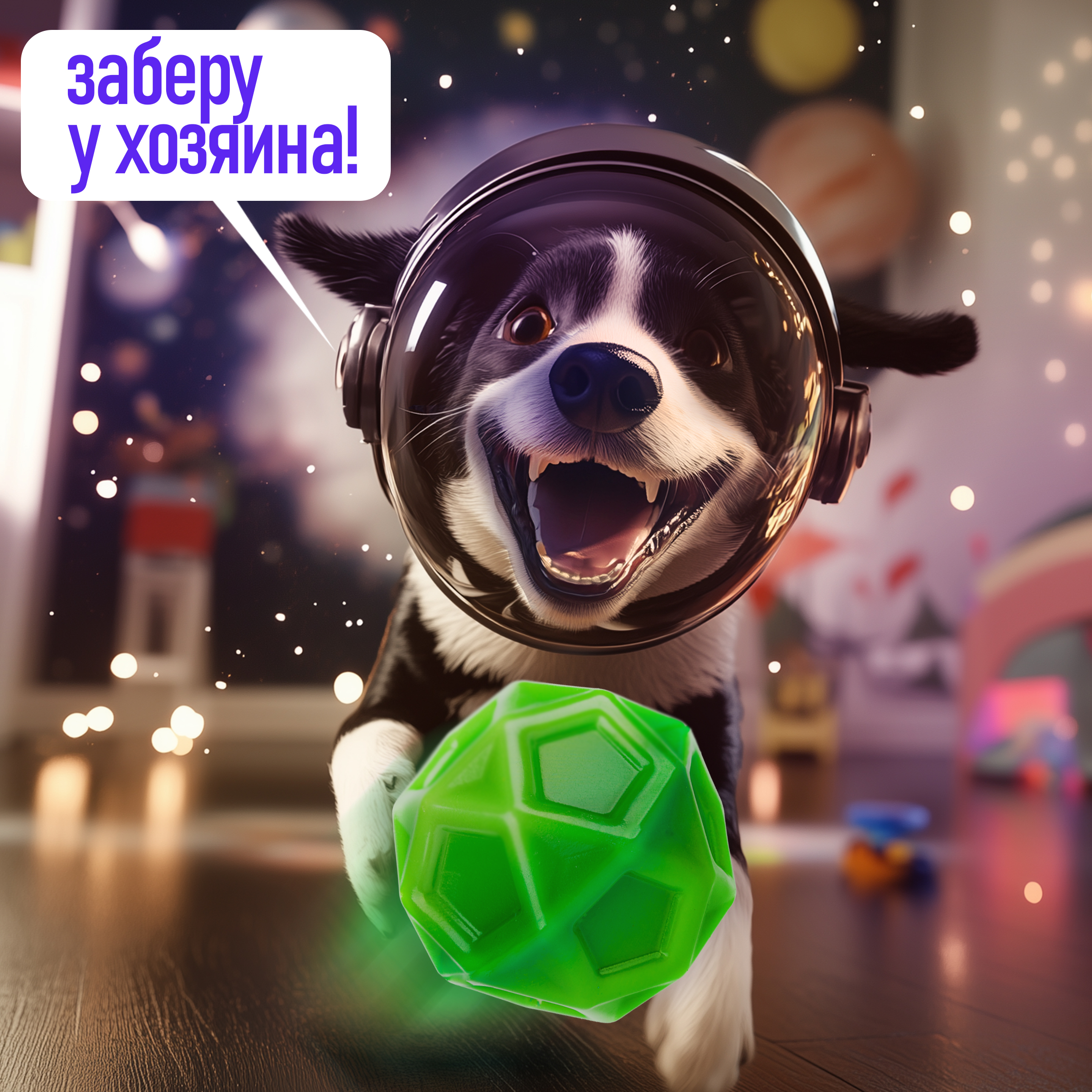 Мяч детский moon ball Крутой Замес 1TOY попрыгунчик лунный галактический мон бол зеленый - фото 6