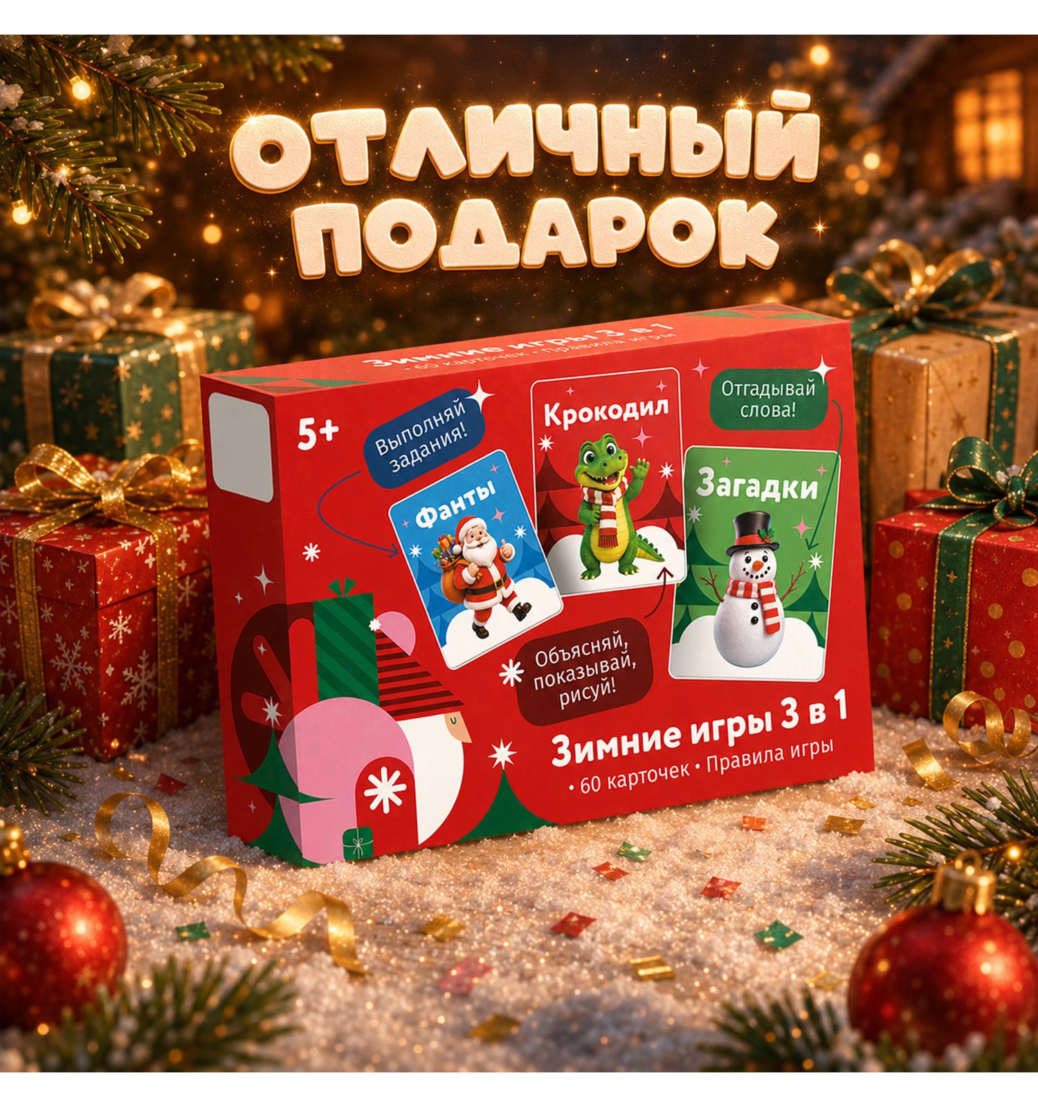 Настольная игра Десятое королевство Новый год 3в1 - фото 2