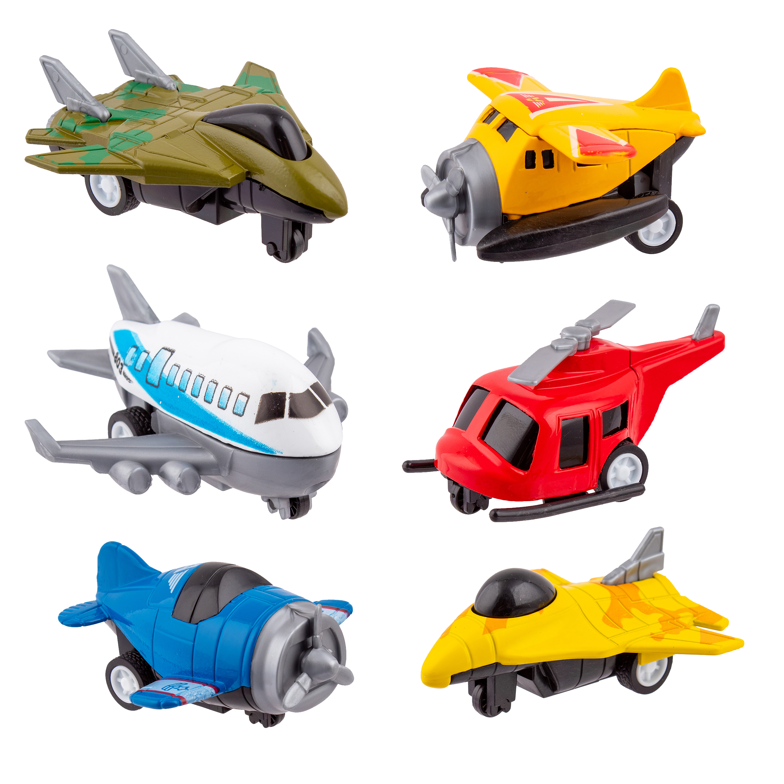 Игровой набор KiddieDrive Самолеты металлические 6 шт 91008_н - фото 5