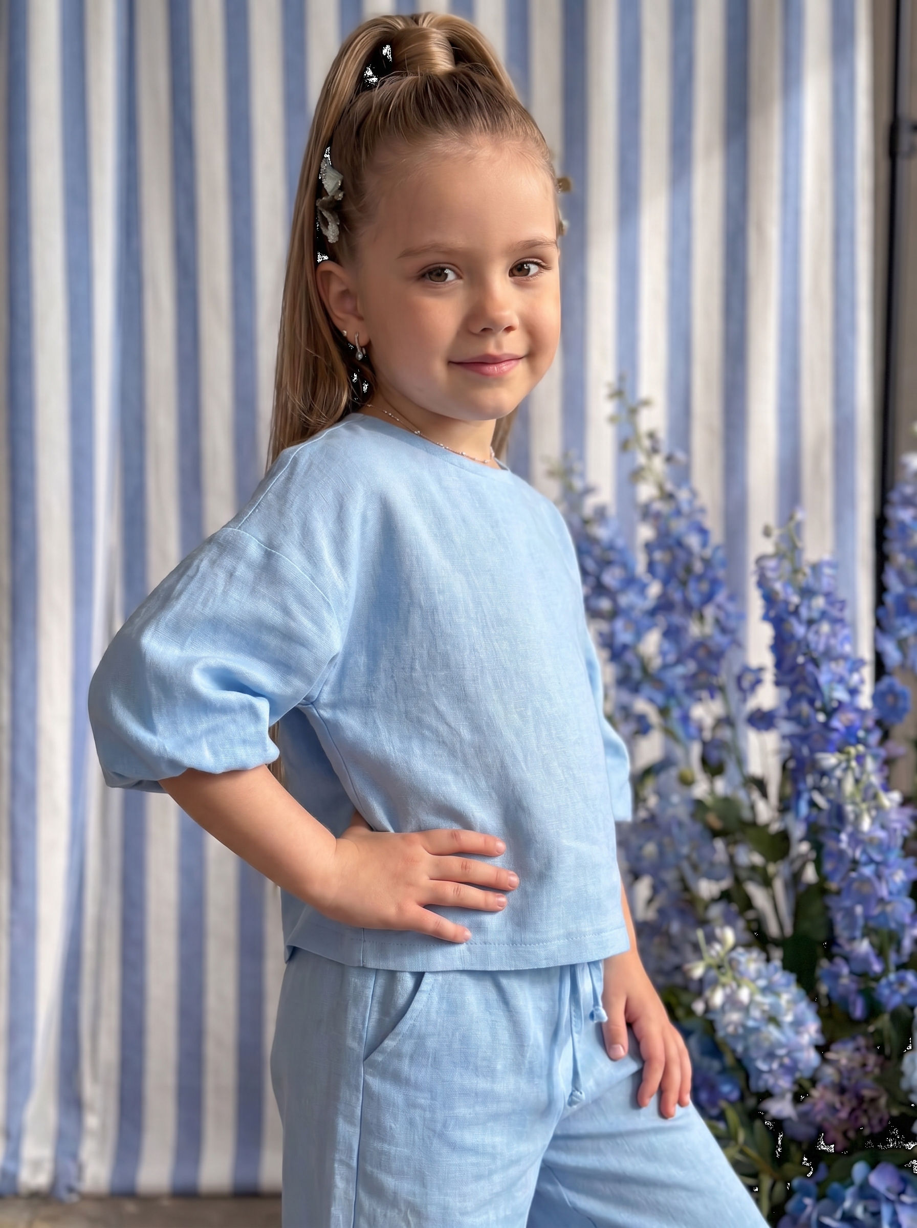 Костюм Artcher kids Костюм 005Голубой_с_брюками - фото 7