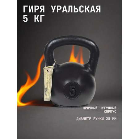 Гиря чугунная KMS sport уральская 5 кг