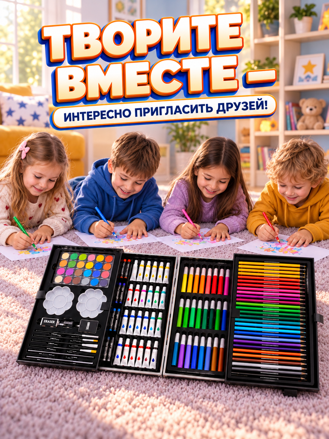Набор для рисования LABI Солнышко 147 шт. - фото 10