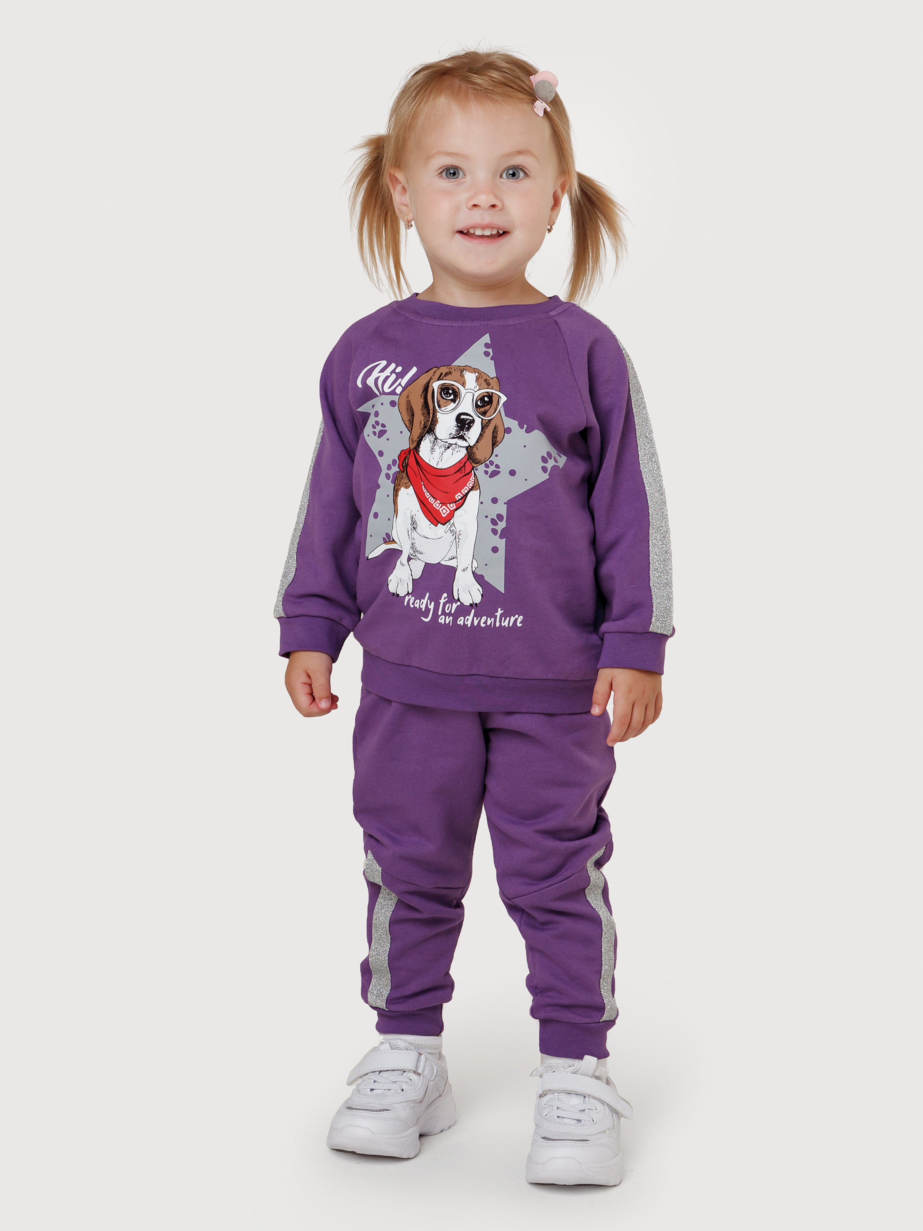 Свитшот и брюки VEDDI 635/2ф-21/фиолетовый бигль - фото 1