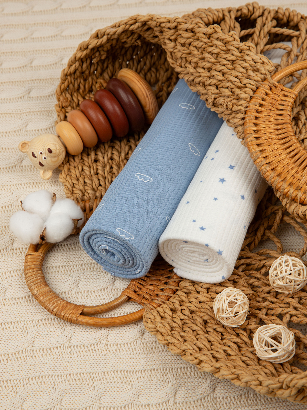 Пелёнка inlovery трикотаж 85х100 см 2 шт. - фото 1