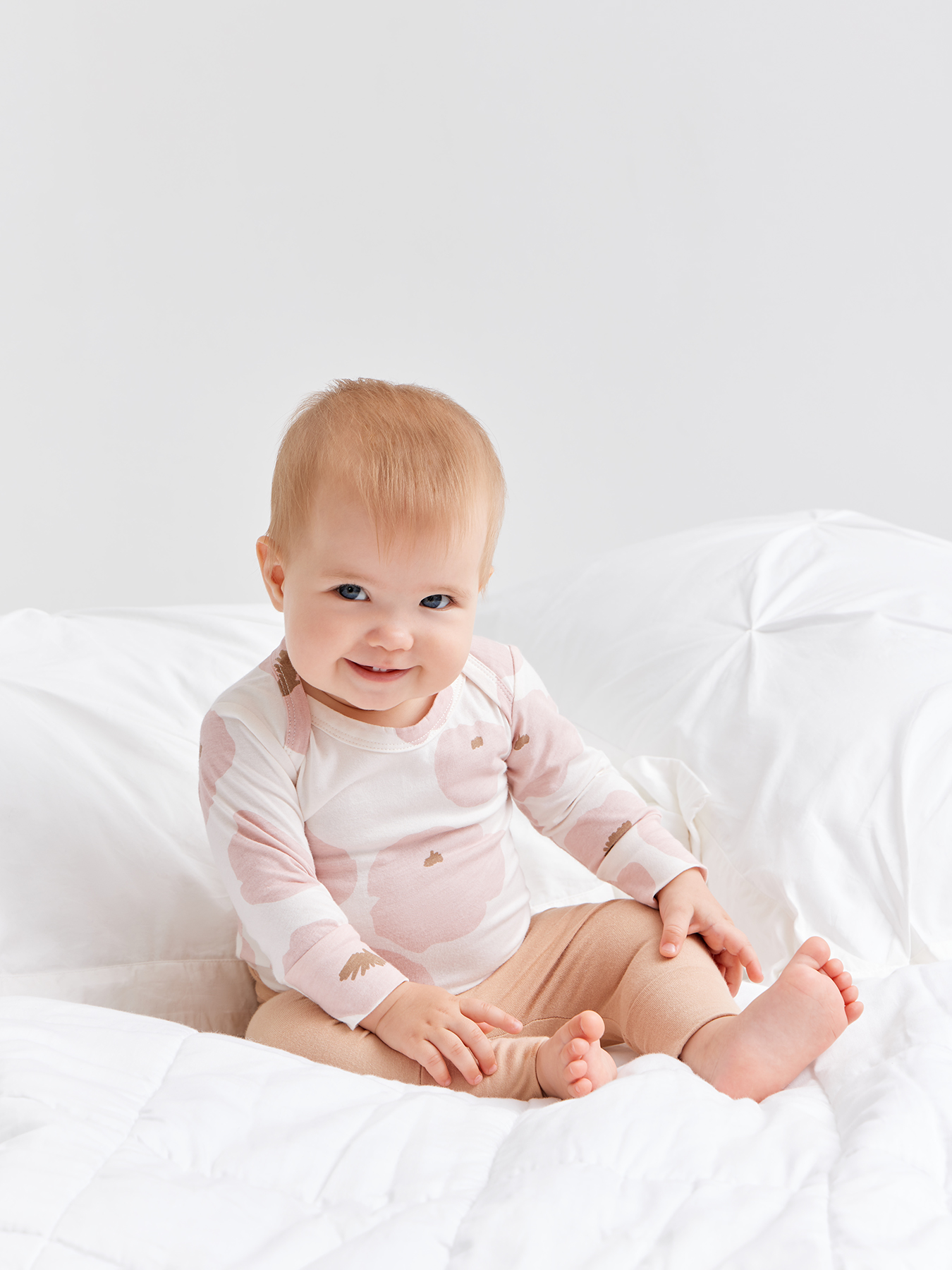 Боди 2 шт Happy Baby 90096_beige-flowers - фото 14