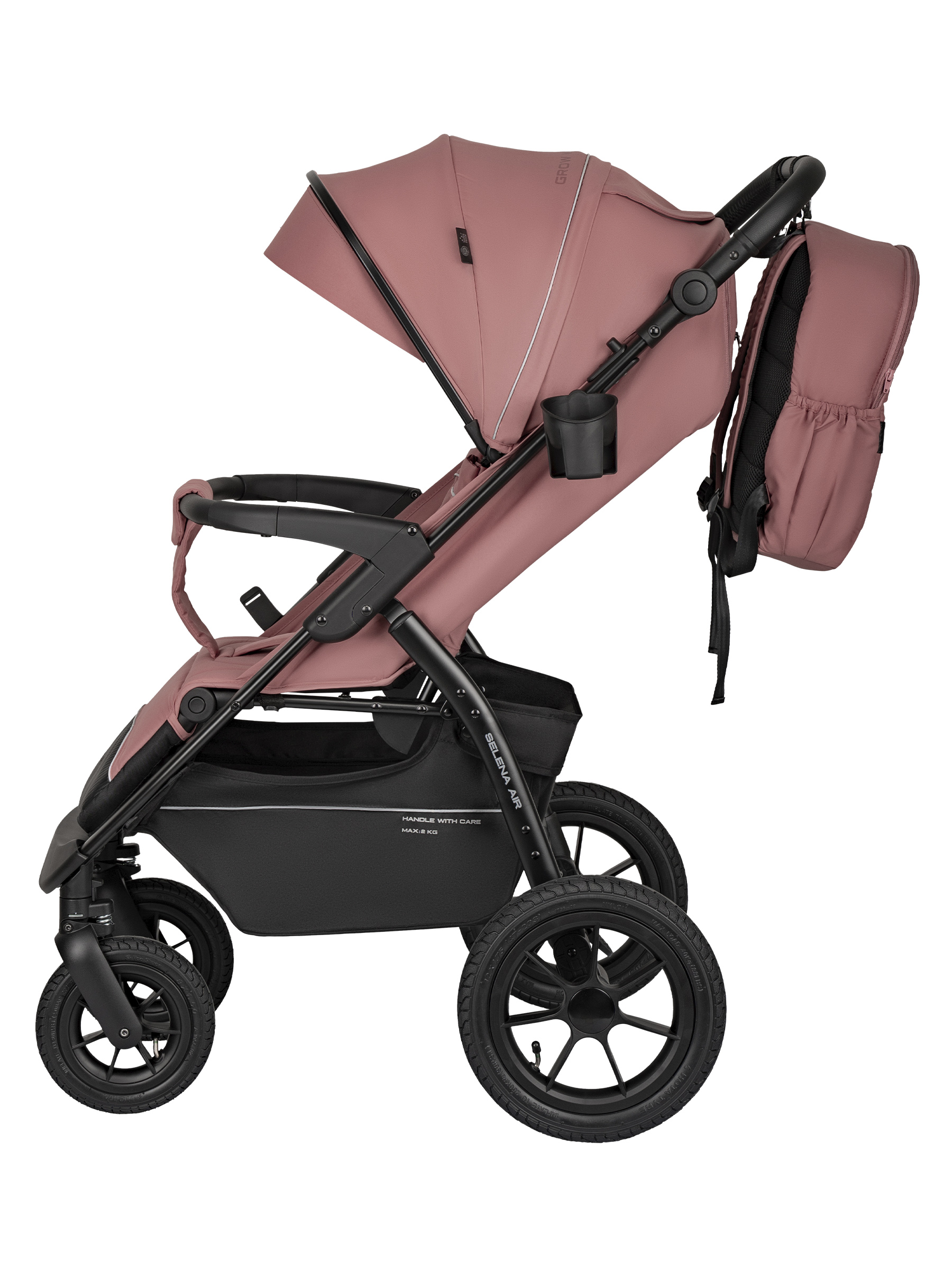 Коляска прогулочная JOVOLA SELENA Air 2025 с сумкой розовый - фото 23