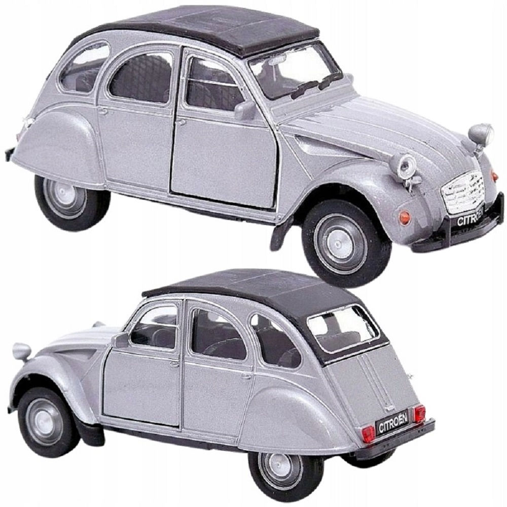 Автомобиль Welly Citroen 2CV Soft-top серебристо-серый 1:38 43625H-W-S.G - фото 1