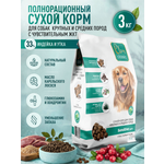 Корм для собак крупных и средних сухой Clan Classic Sensitive 24/11 с чувствительным пищеварением утка с бурым рисом 3кг