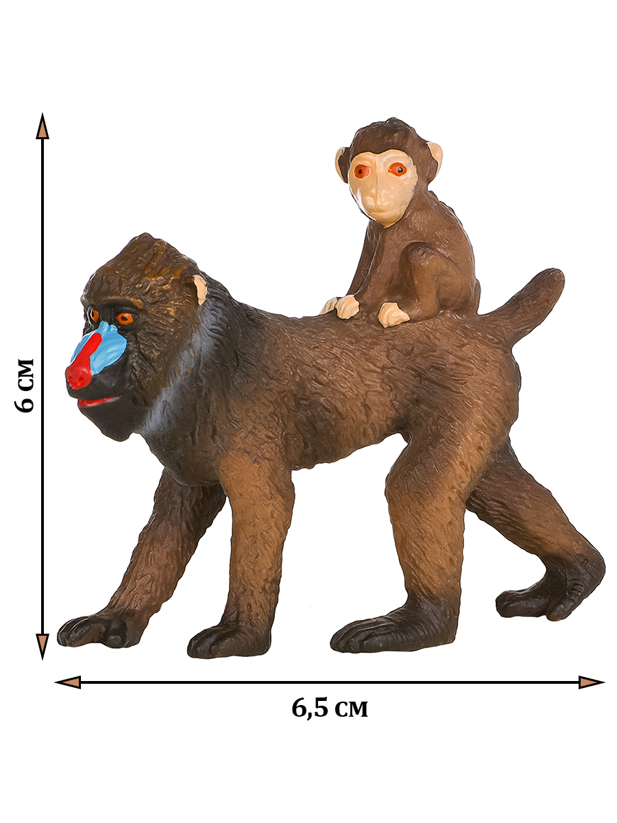 Игровой набор Masai Mara Семья обезьян мандрил - фото 3
