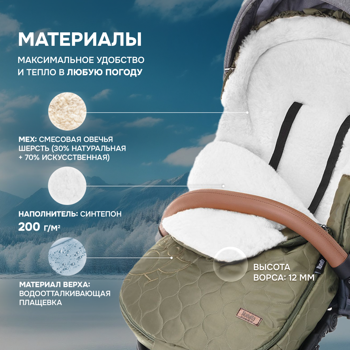 Конверт в коляску Nuovita Polare Bianco - фото 2