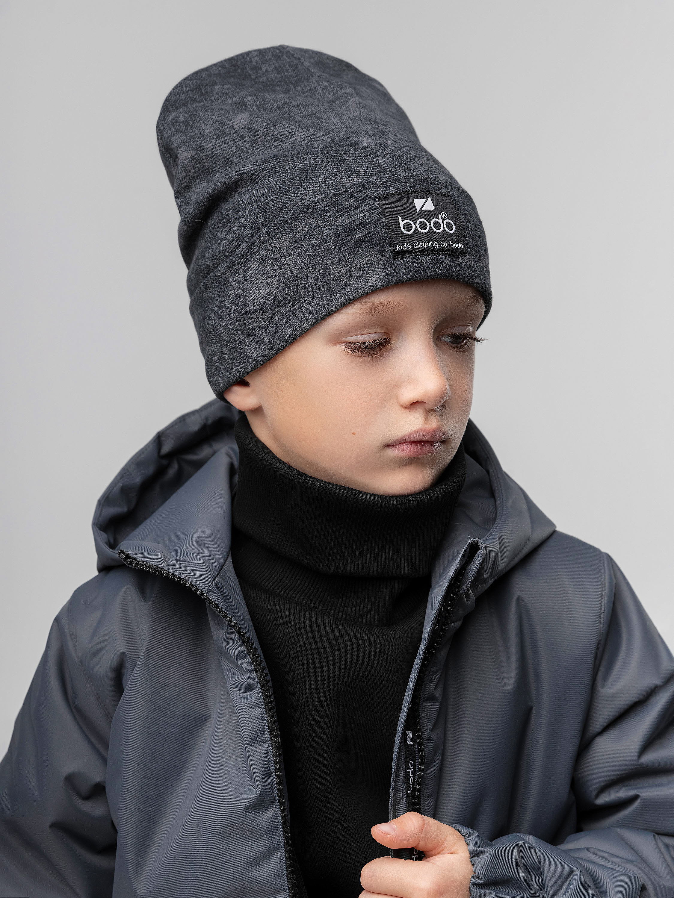 Шапка Bodo 10-278MU_графит (черный) - фото 2