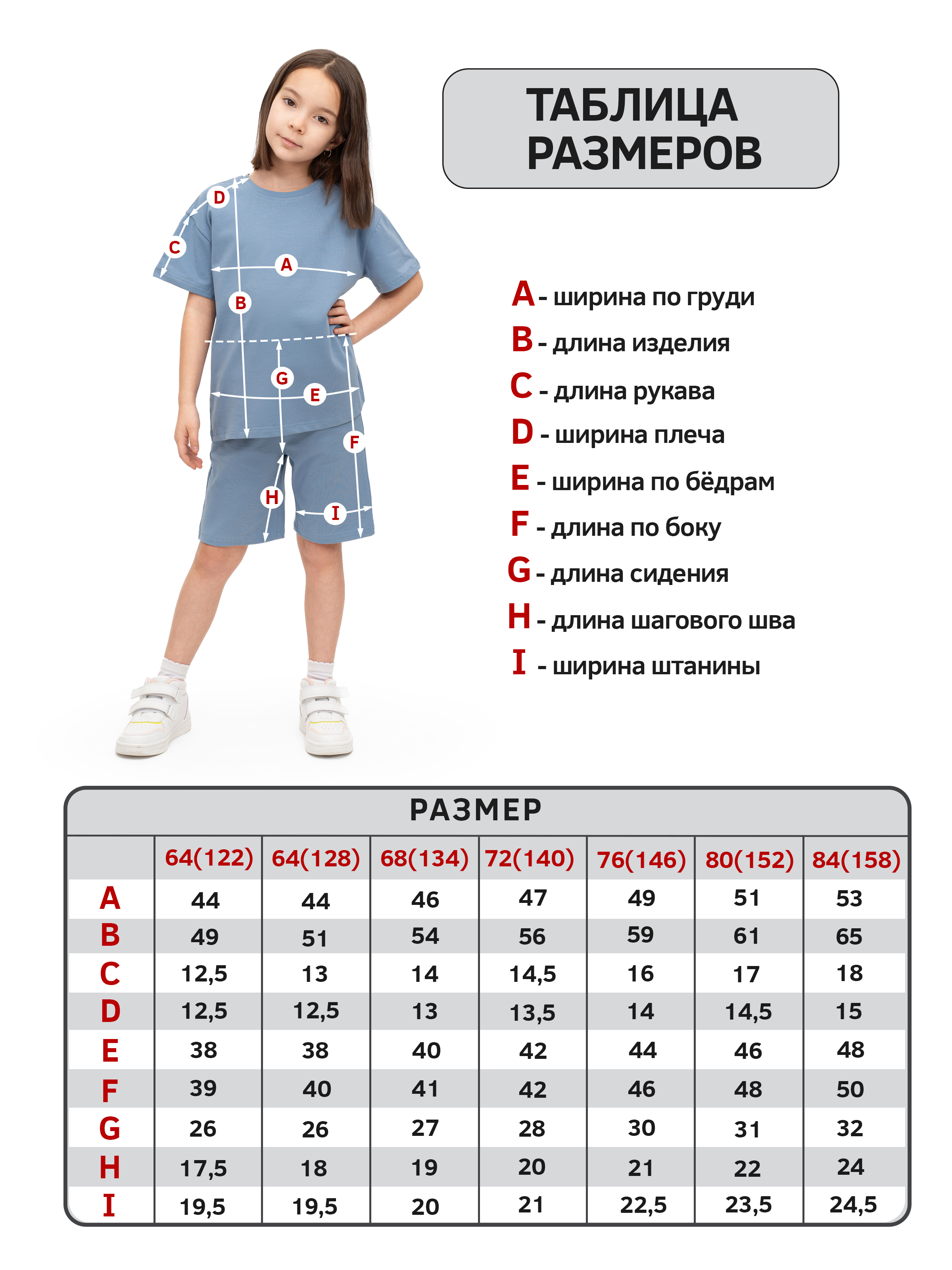 Футболка и шорты Утенок 7067 серо-голубой - фото 38