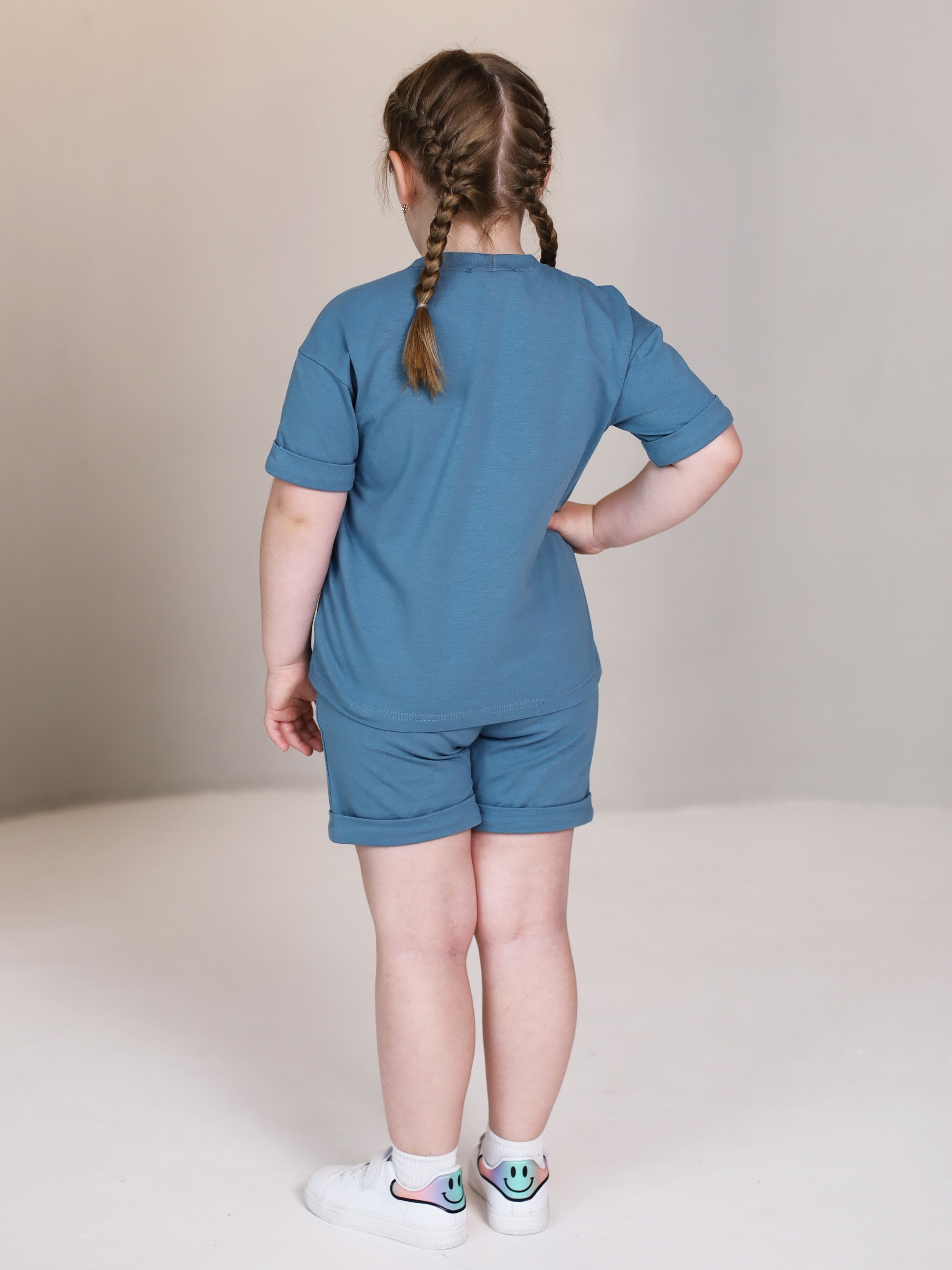 Футболка и шорты Агапэ 8016_индиго - фото 4