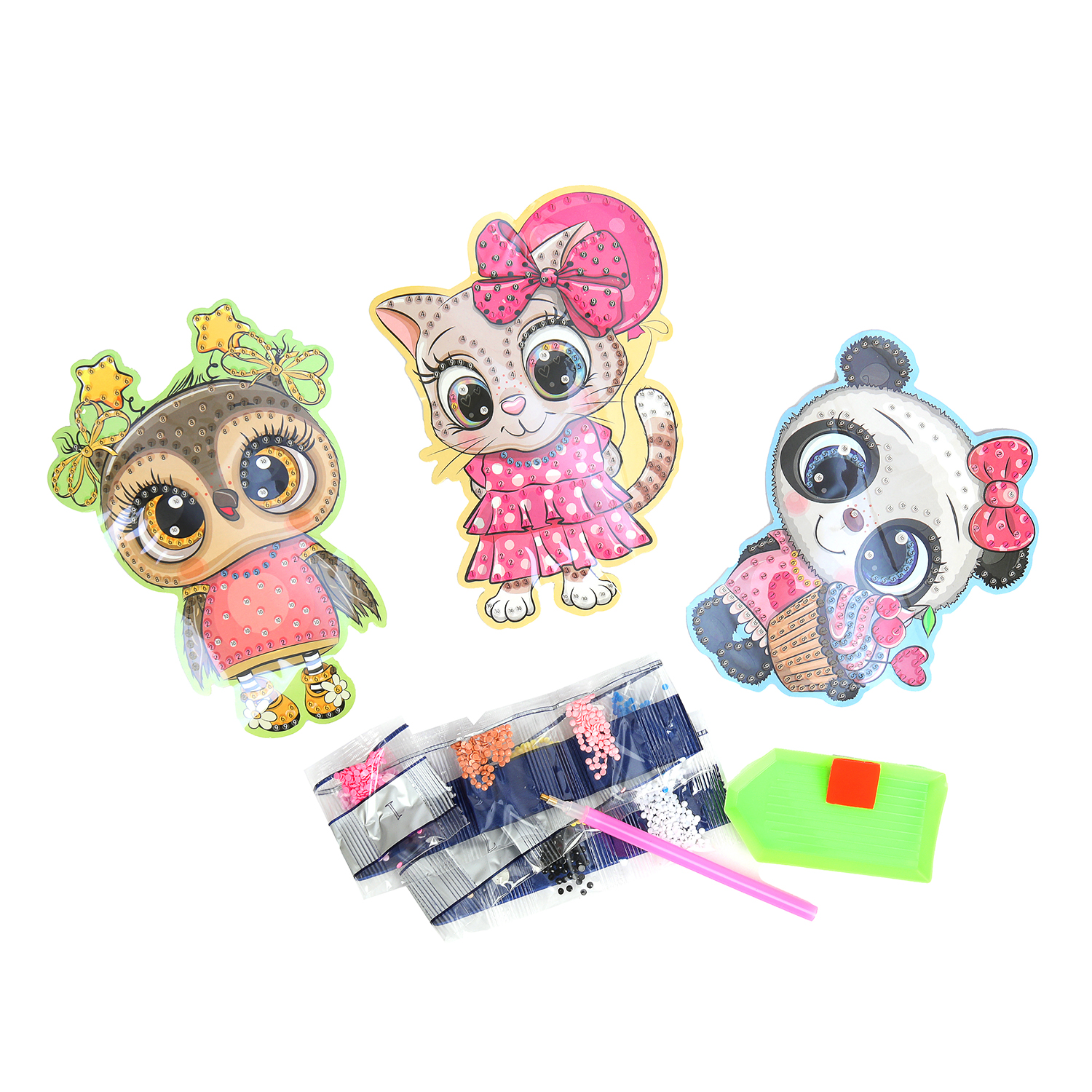 Алмазная мозаика Multiart Кошечка с шариком - фото 2