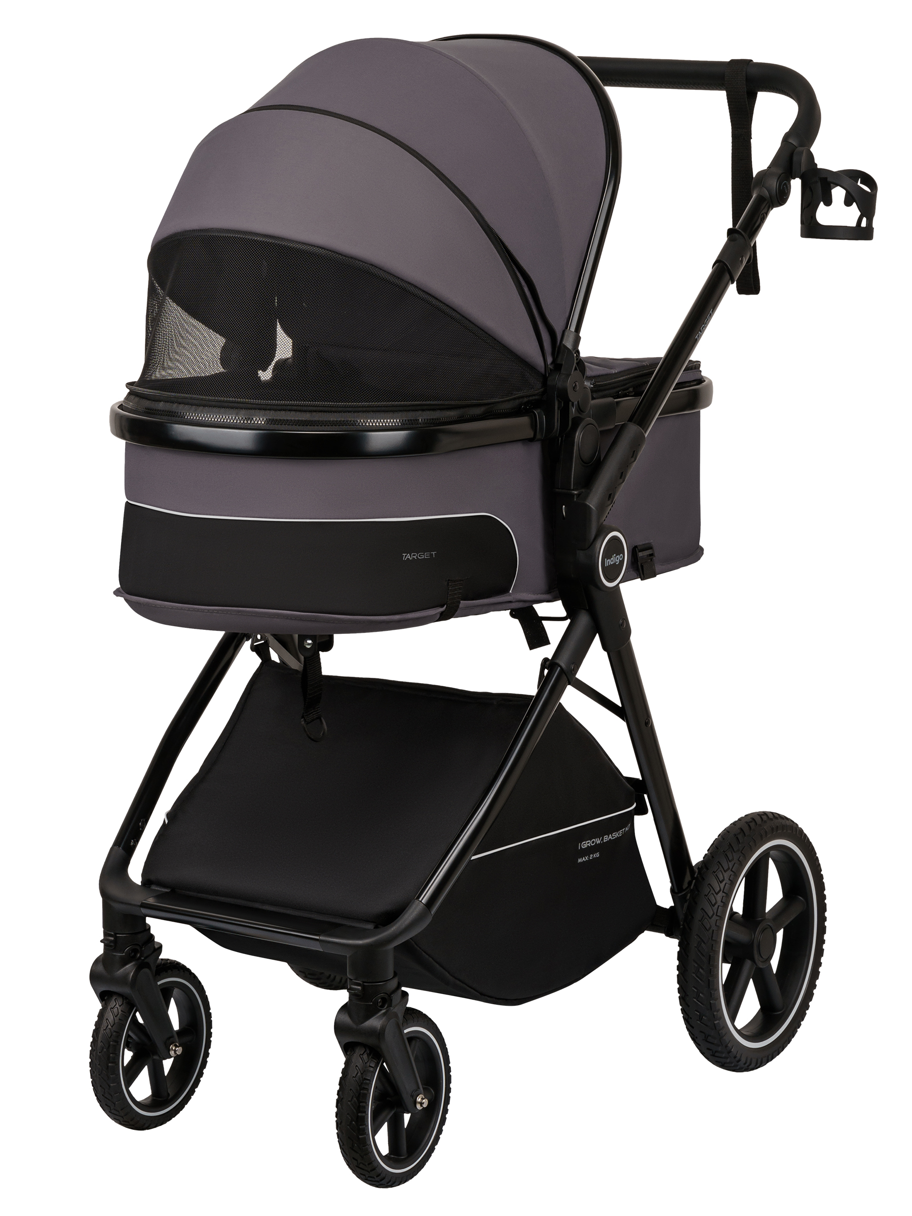 Коляска трансформер Indigo Target 3в1 серый - фото 20