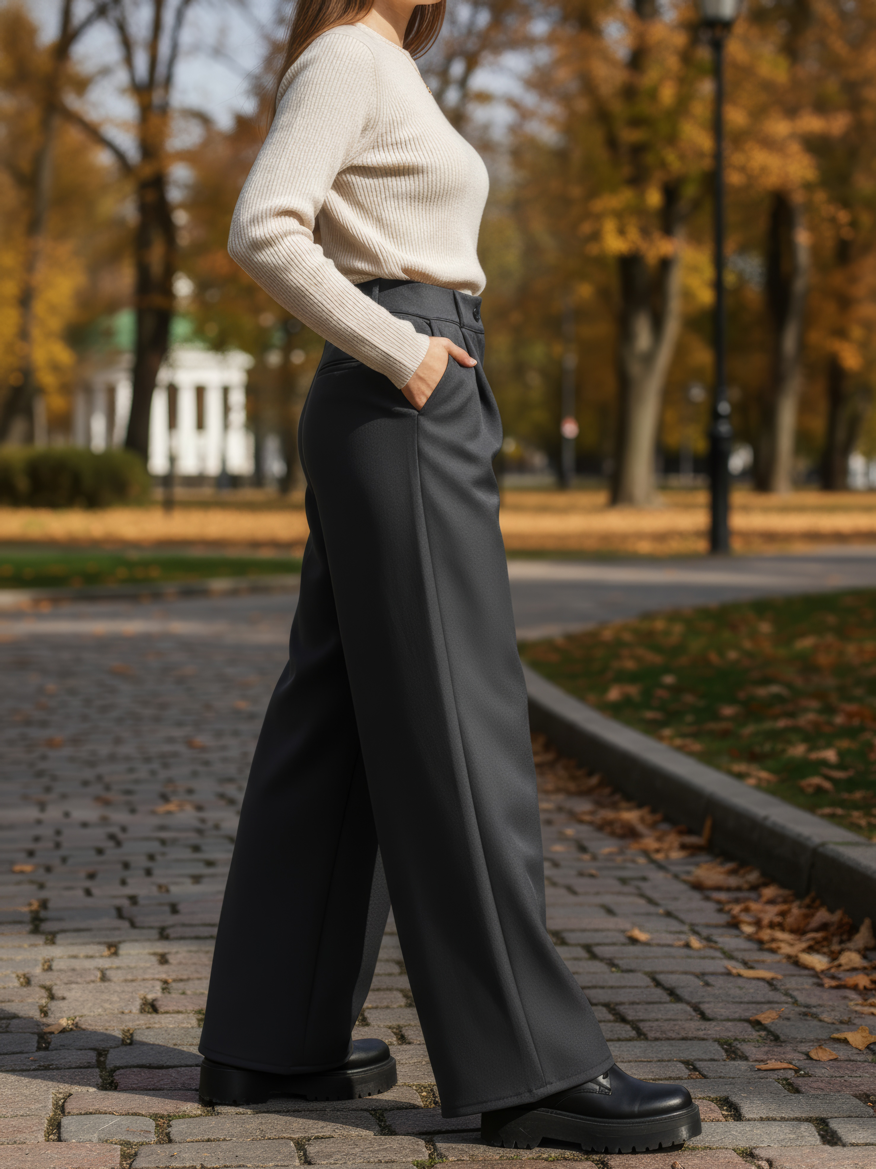 Брюки-палаццо СИНЯЯ МОДА WF501A-H39 - фото 16