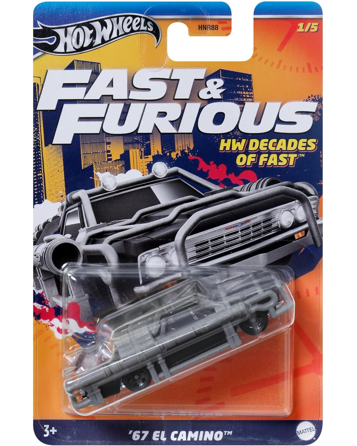 Автомобиль Hot Wheels 67 El Camino 1:64 HNR88/HRW41 - фото 5