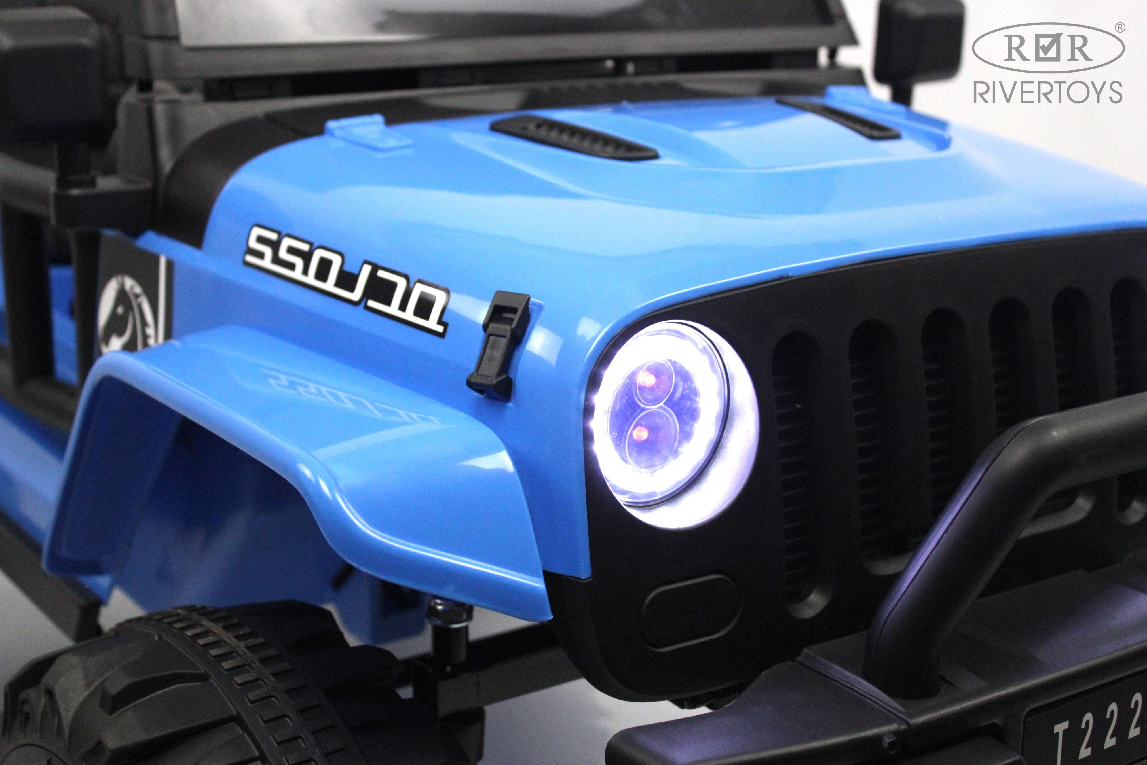 Электромобиль RIVERTOYS T222TT-4WD-BLUE С пультом ДУ - фото 27