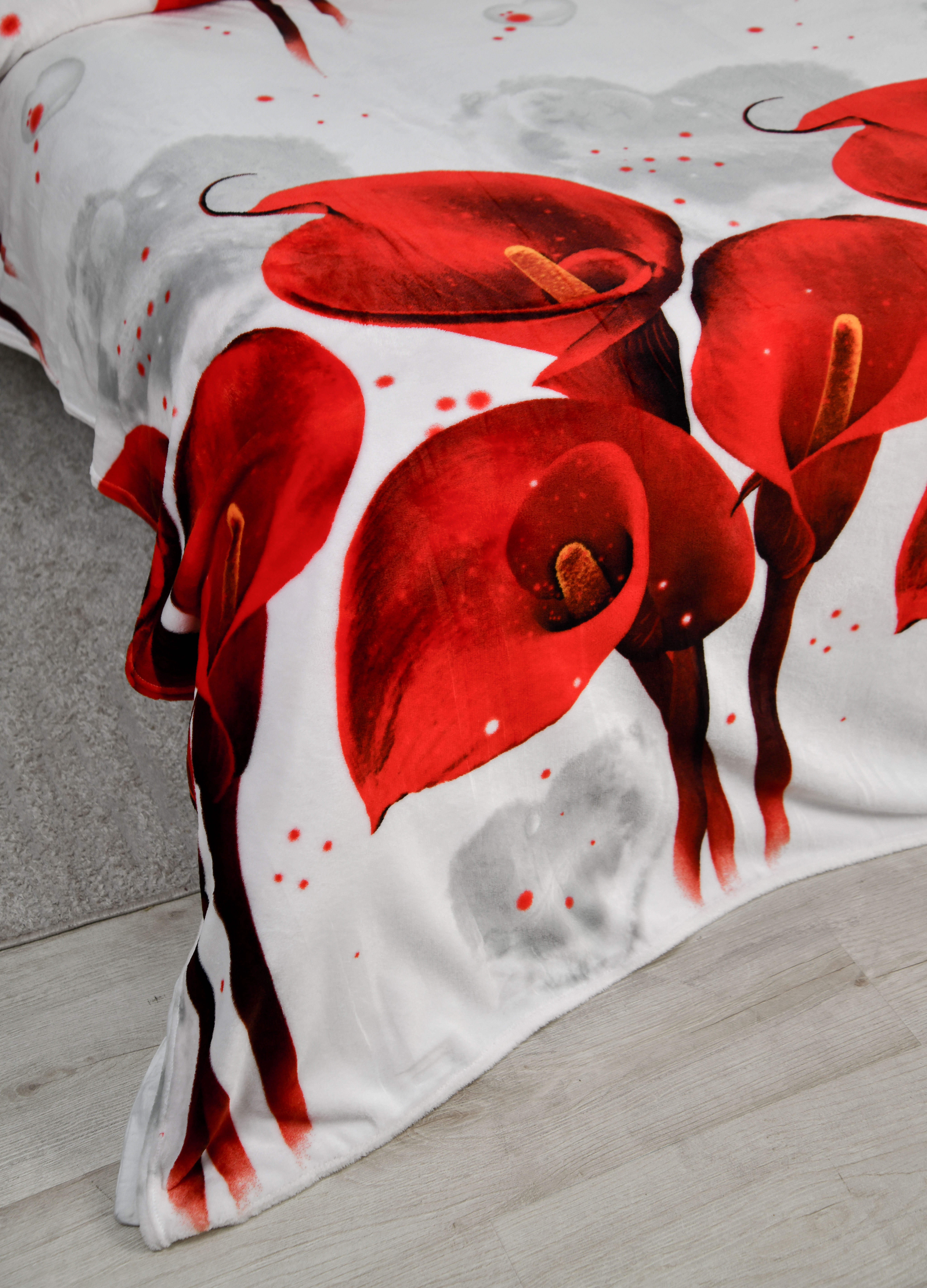 Плед PAVLine Аэро Софт Каллы на белом 150 x 200 см - фото 5