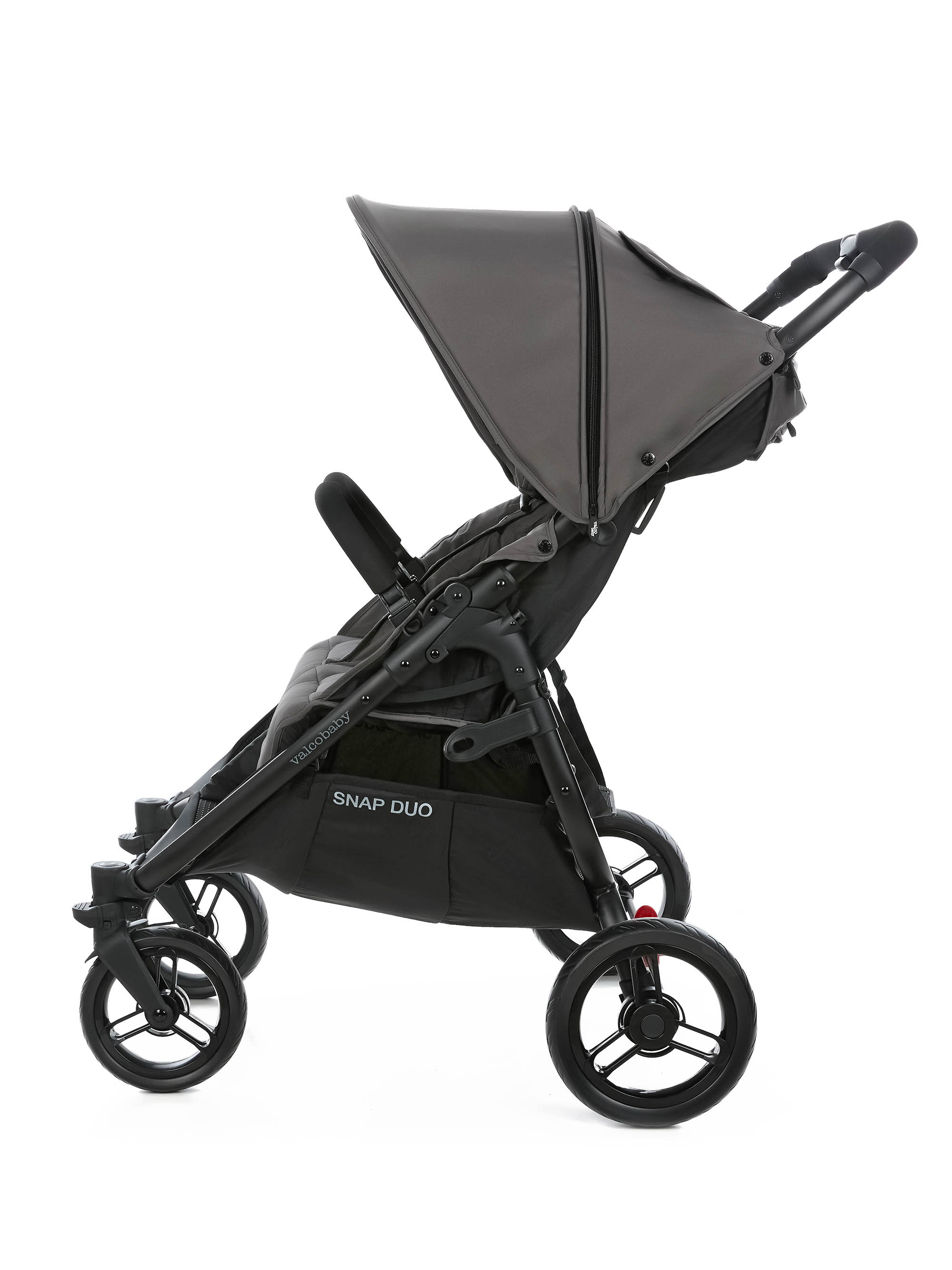 Коляска прогулочная для двойни Valco baby Snap Duo Flatt Matt серый - фото 22