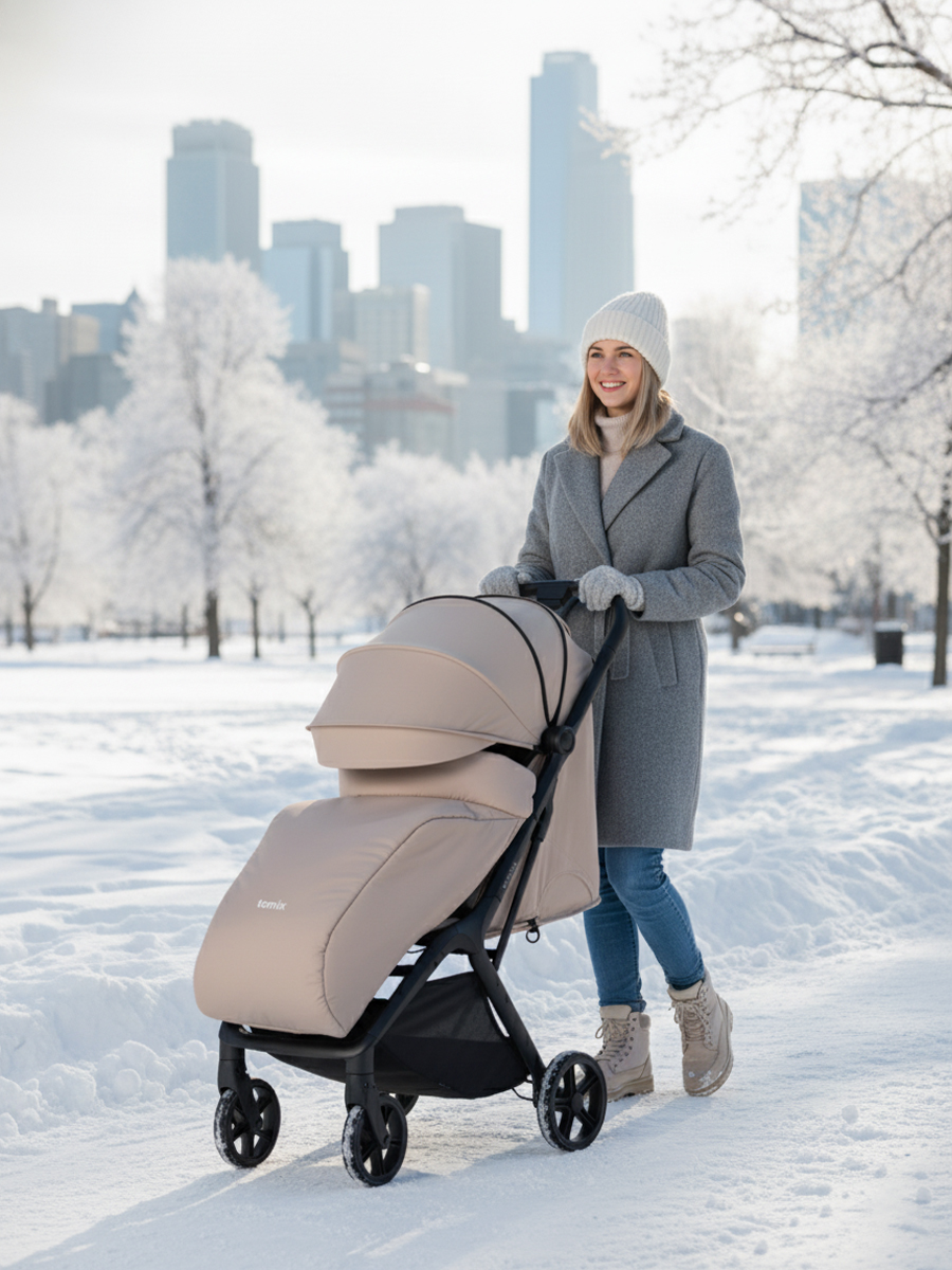 Коляска прогулочная Tomix Easy бежевый - фото 16
