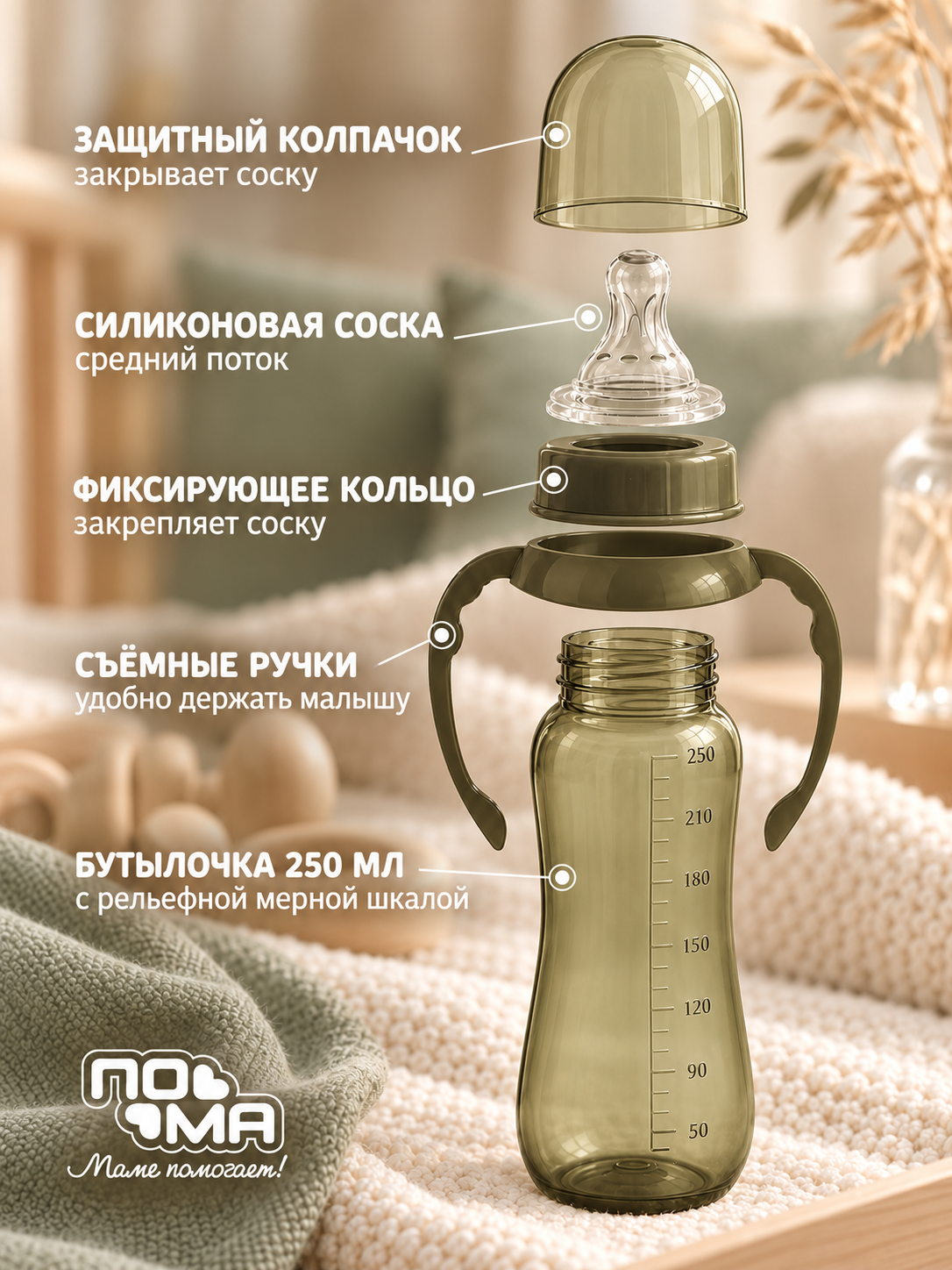 Бутылочка Пома 250 мл - фото 3