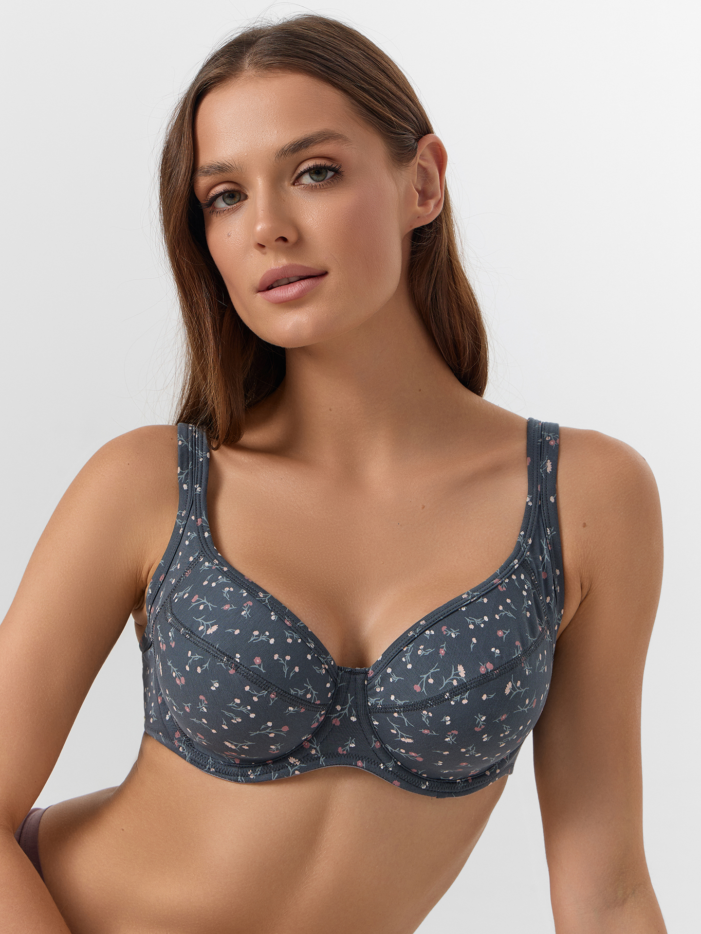 Бюстгальтер Mark Formelle (Марк Формэль) 512549/цветы на т.сером - фото 5