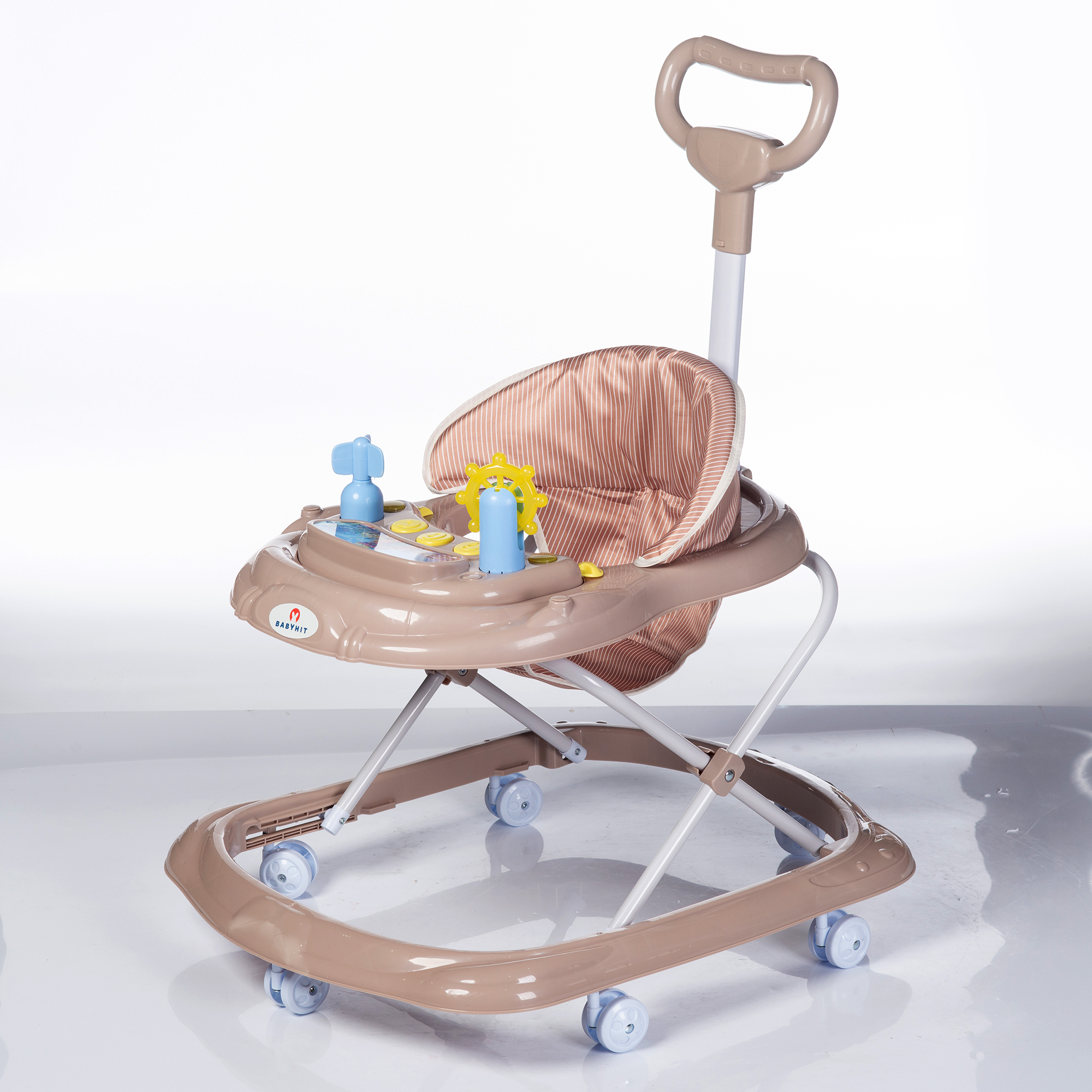 Ходунки Babyhit бежевый с ручкой - фото 2