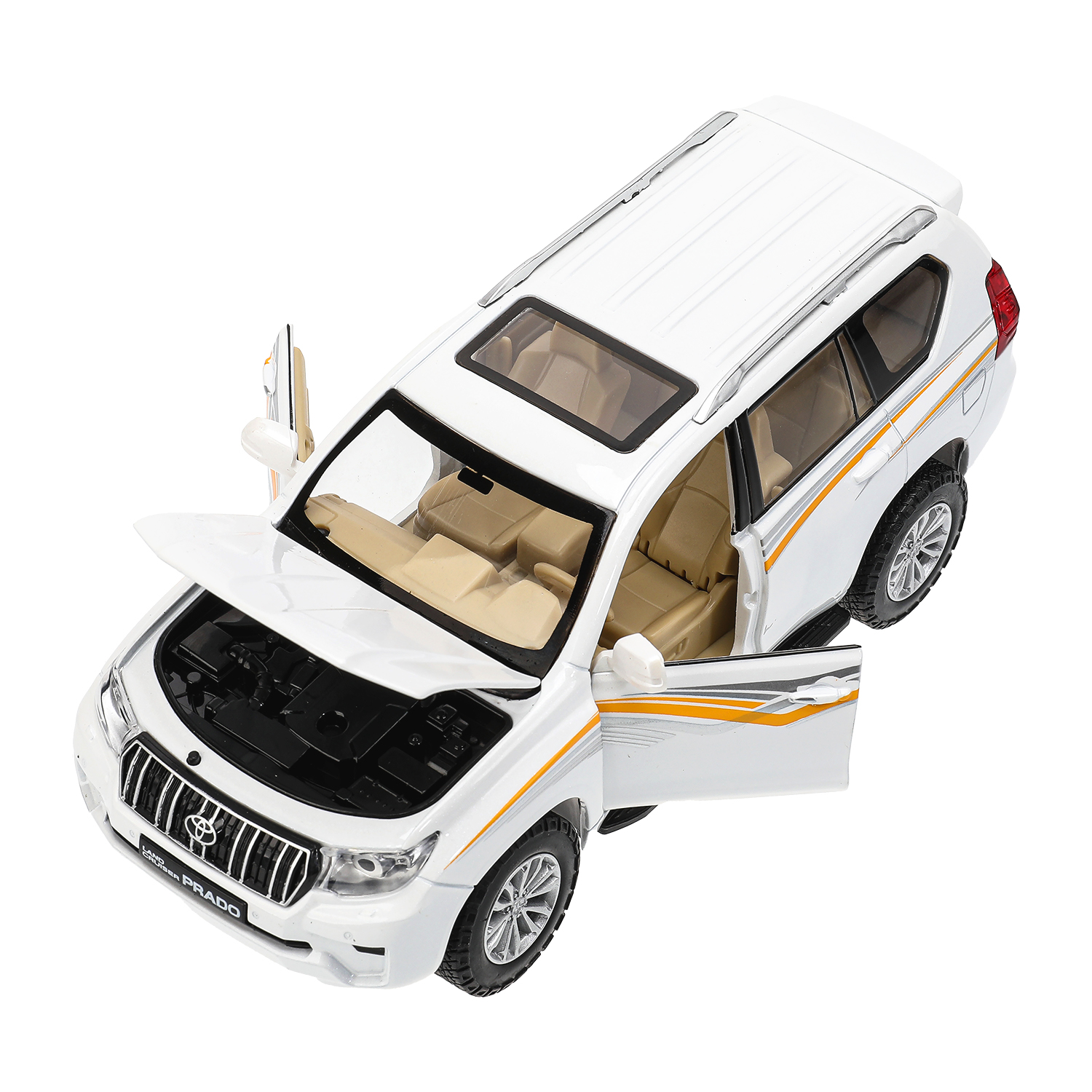 Автомобиль Технопарк Toyota Land Cruiser 1:24 белый 380118 - фото 9