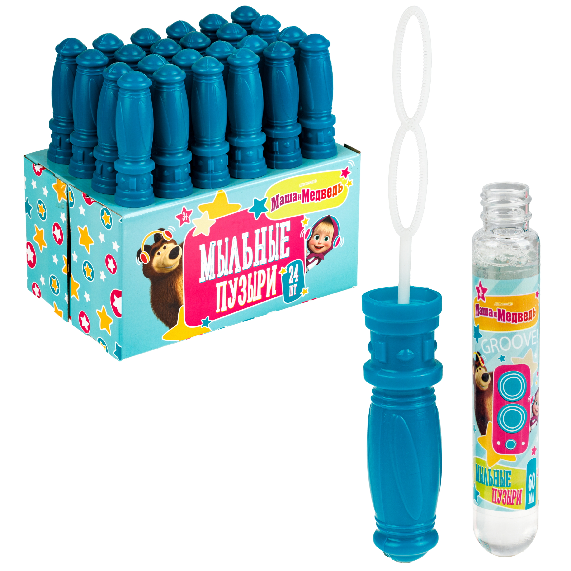 Мыльные пузыри 1TOY набор Маша и Медведь 24 шт - фото 9