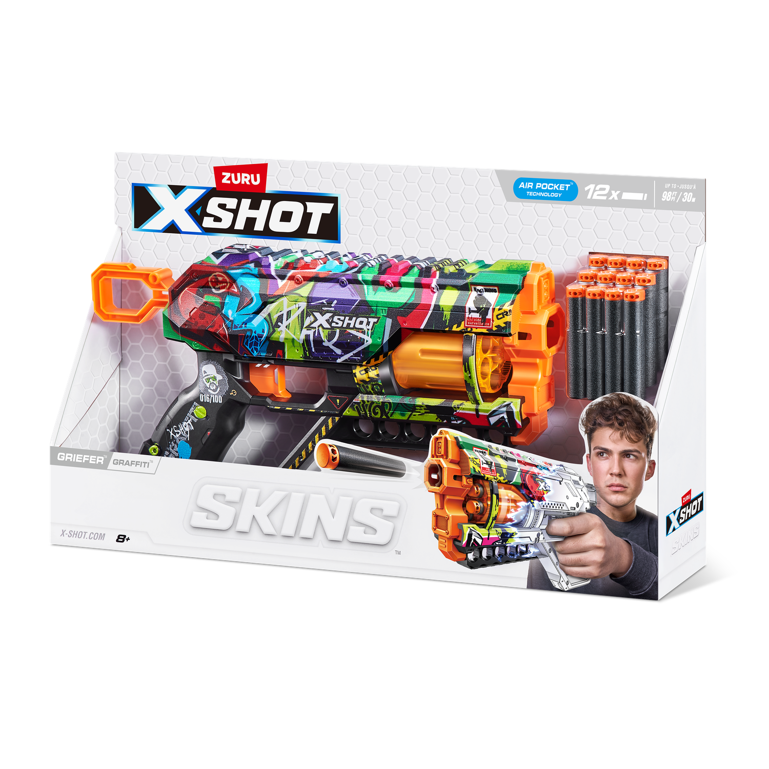 Бластер Zuru XSHOT  Skins Грифер Граффити - фото 11