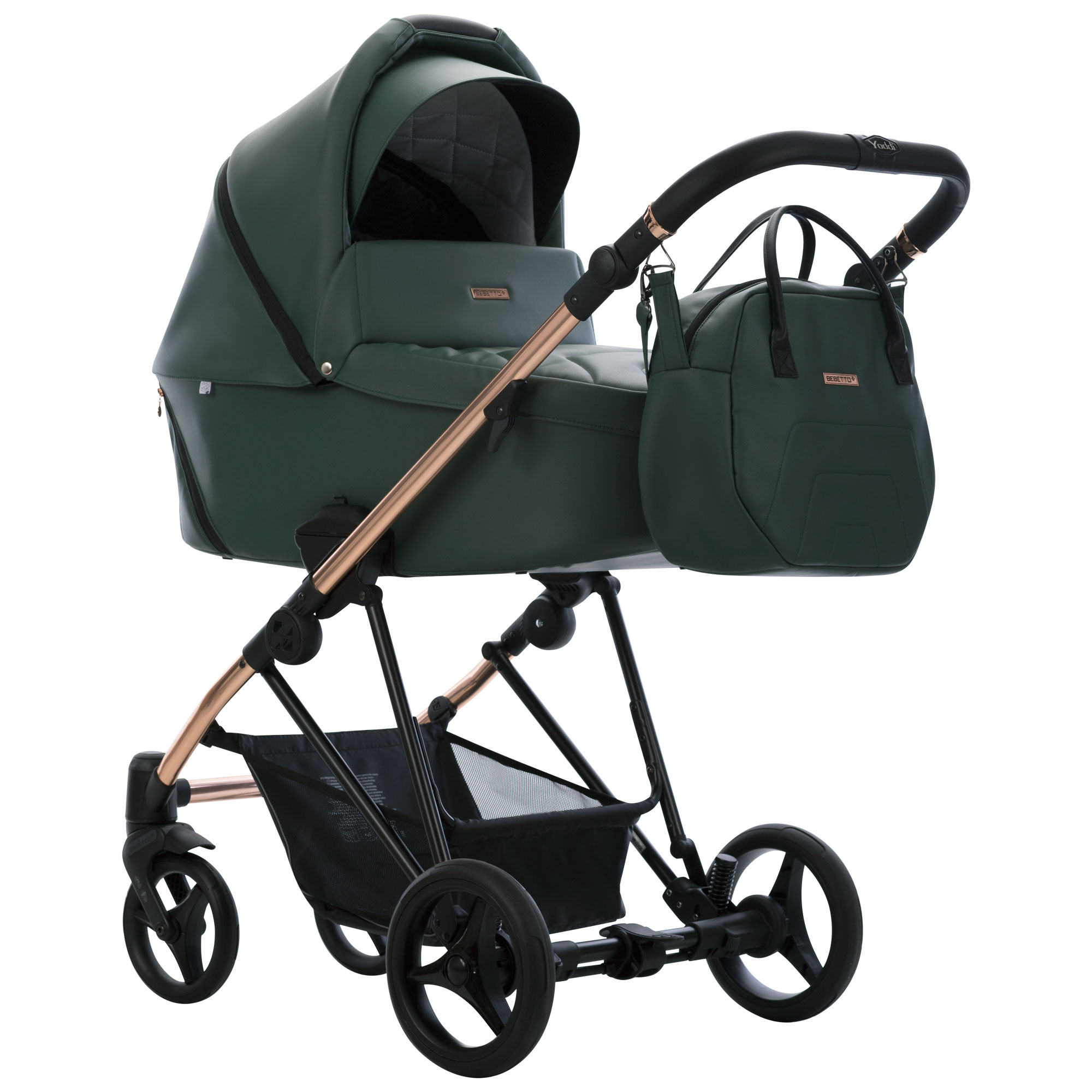 Коляска 2в1 Bebetto Yoddi Premium Class зеленый - фото 1