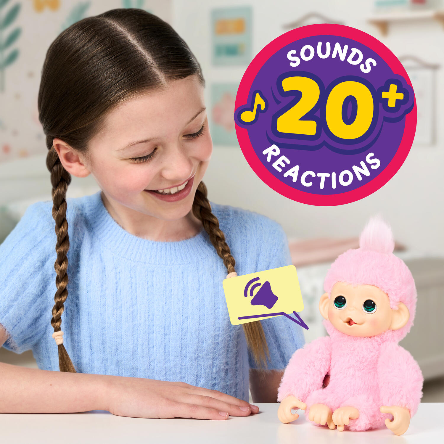 Игрушка Moose Llp+Wp Обезьянка розовая - фото 4