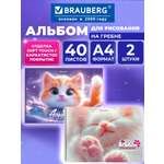 Альбом Brauberg лапки А4 40 лист. 2 шт.