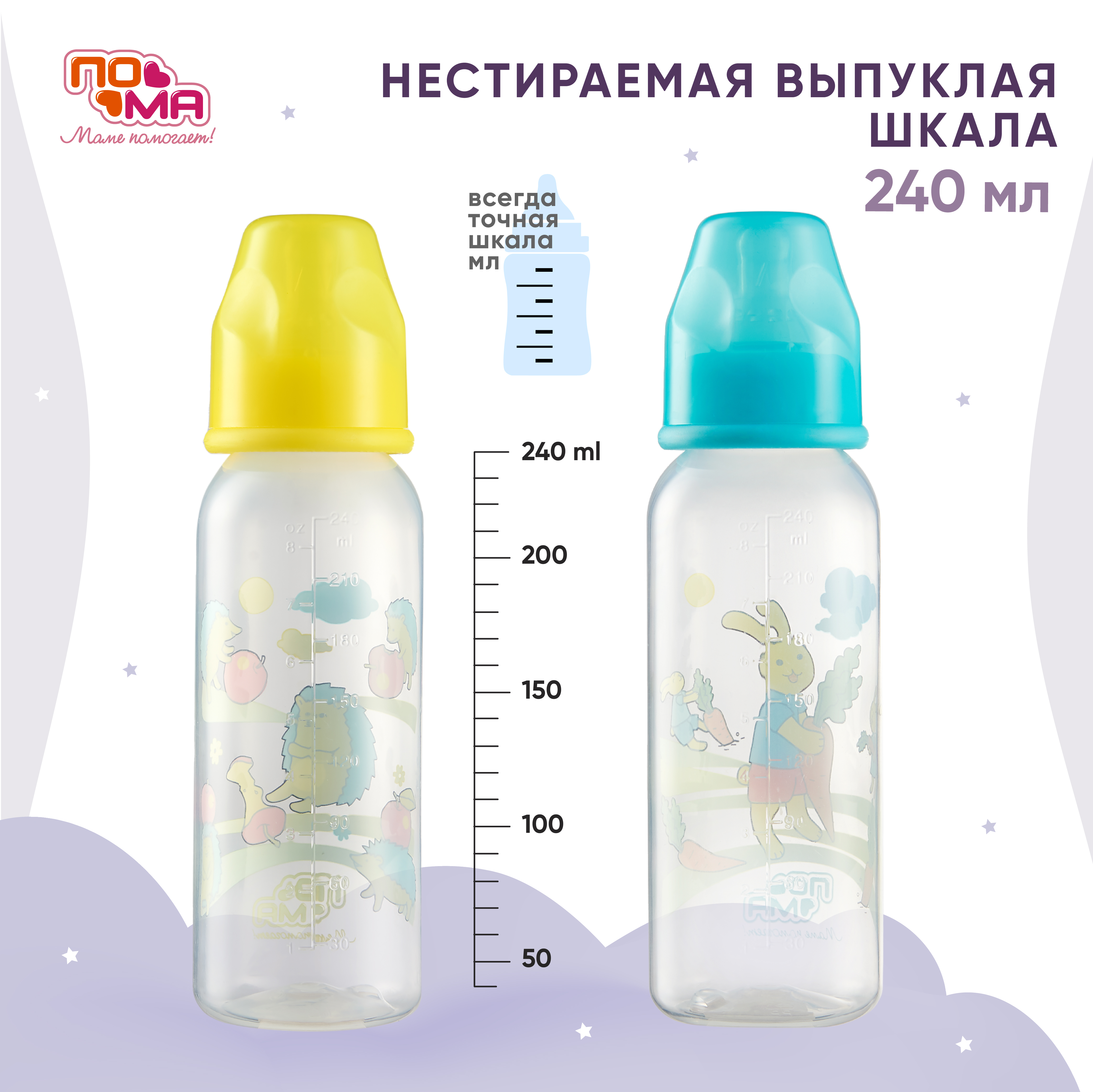 Бутылочка Пома 240 мл 2 шт. - фото 6