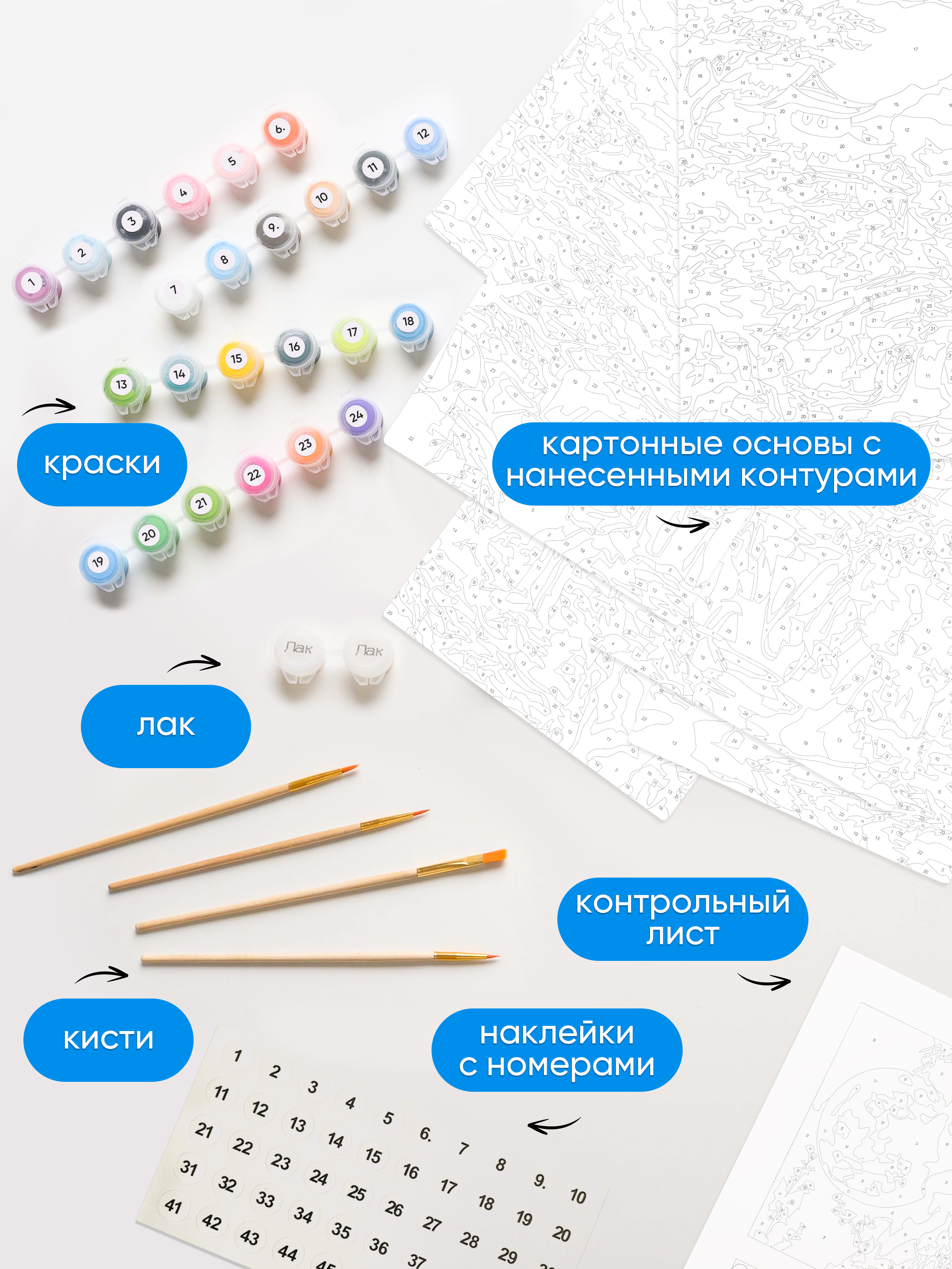 Картина по номерам АртеМания Цветение сакуры в ассортименте - фото 4