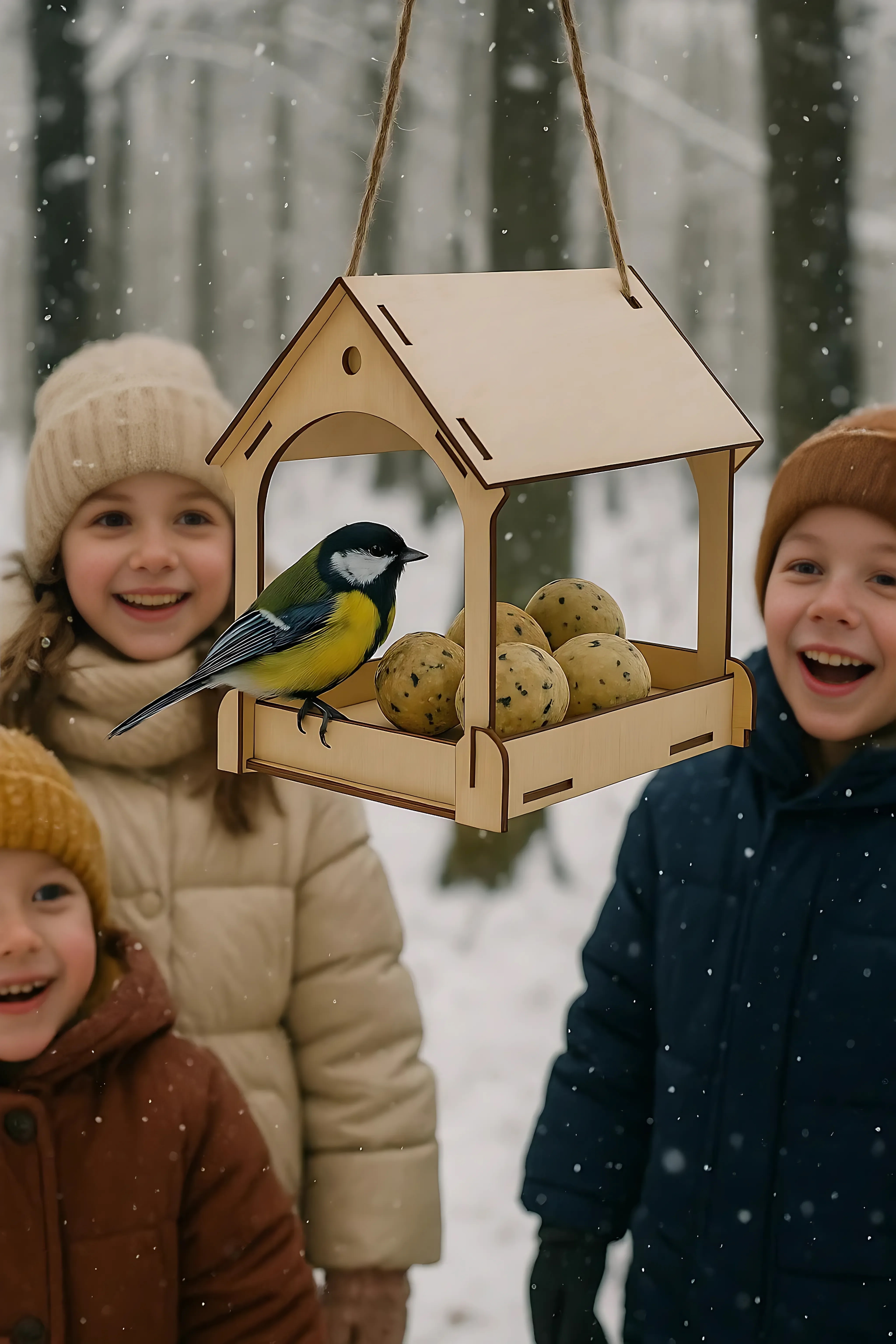 Корм для городских птиц ЗВЕНТА Жировые шарики для диких птиц 5 шт - фото 3