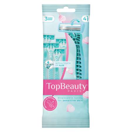Бритва женская TopBeauty Paris 3 одноразовая 4шт