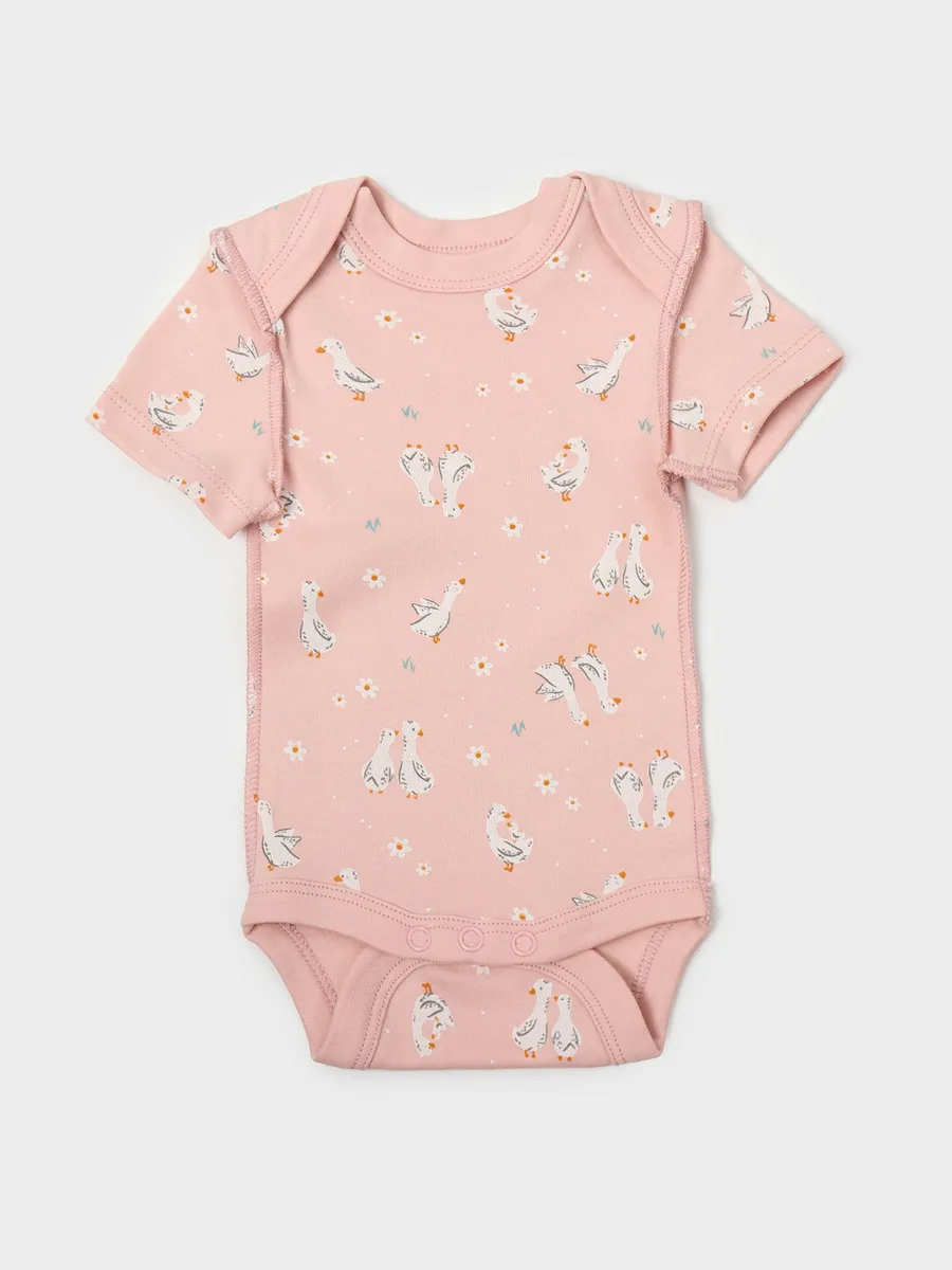 Боди 3 шт Mark Formelle (Марк Формэль) 13015-1-3/уточки на св.розовом +розовый +зеленый - фото 12