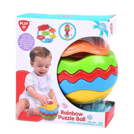 Игрушка развивающая Playgo мяч-пазл Радуга 1680