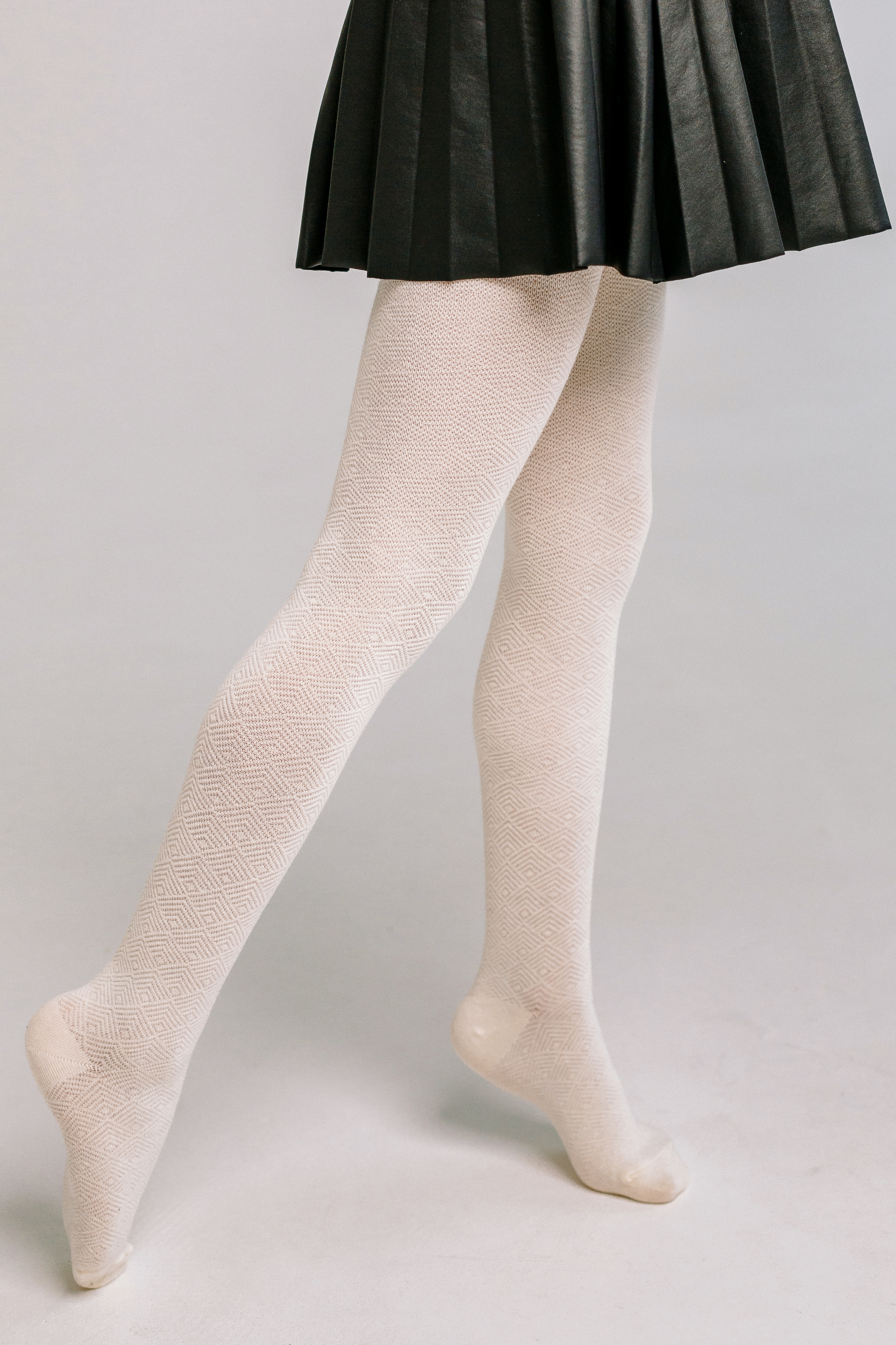 Колготки Ишимбайская чулочная фабрика WL-754 Ромбики крем М - фото 6