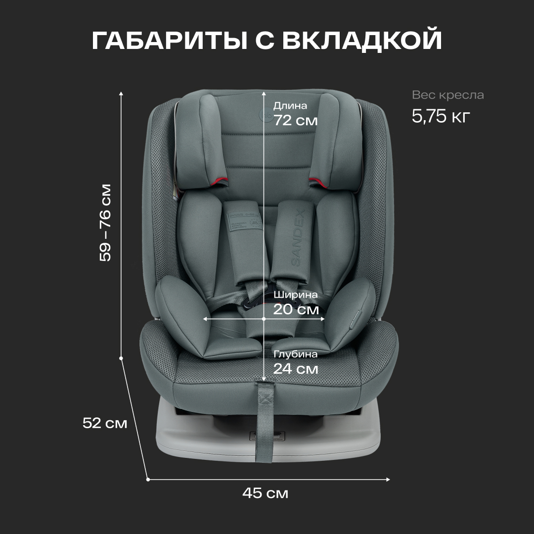 Автокресло Happy Baby Sandex 0+/1/2/3 (0-36 кг) зеленый - фото 10