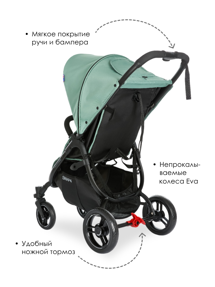 Коляска прогулочная Valco baby Snap 4 Flatt Matt / Slate Blue зеленый - фото 5