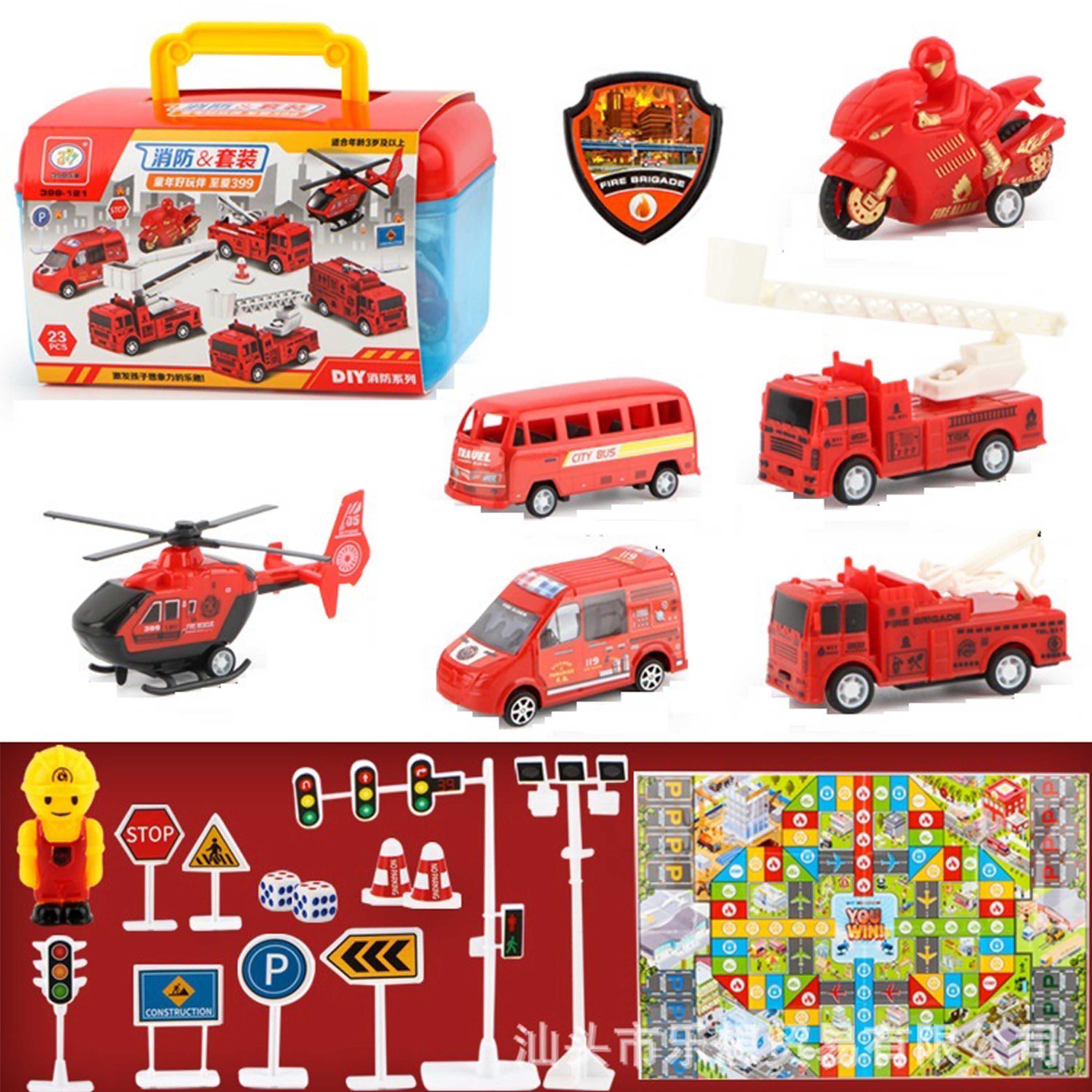 Игровой набор SHARKTOYS пожарных машинок 180000001 - фото 1