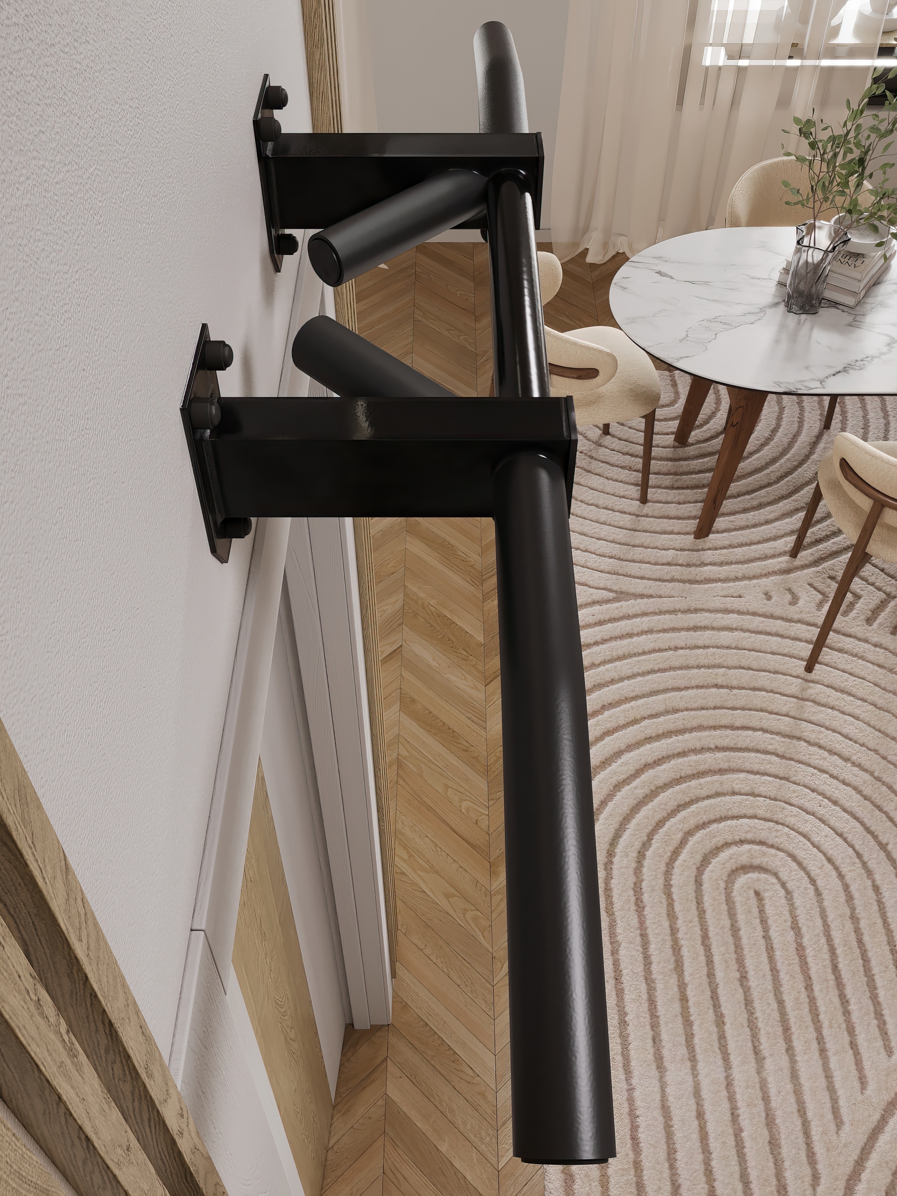 Турник наддверный "Буйвол" PRO - прорезиненное покрытие - фото 11