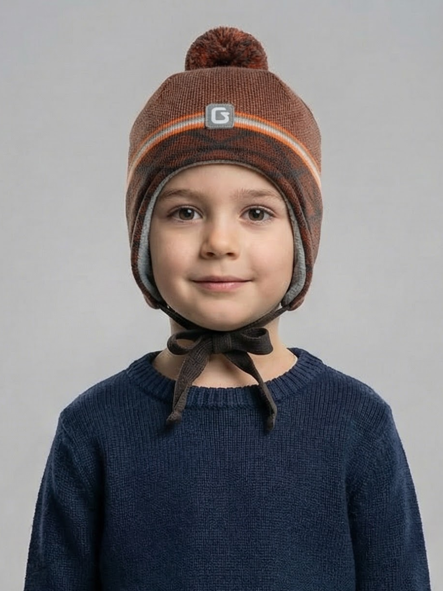 Шапка GUSTI GW25AC1219B-BROWN - фото 1