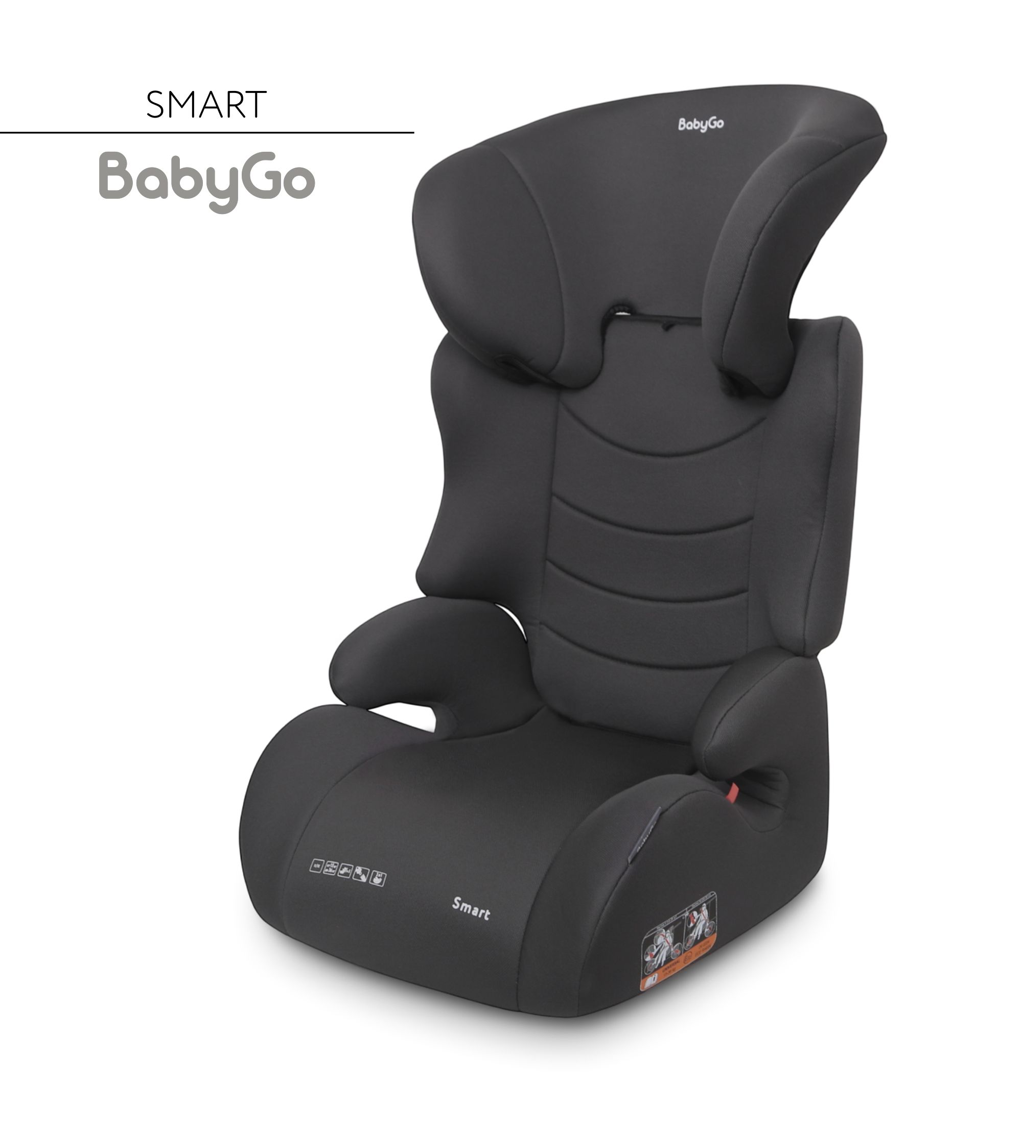 Автокресло BabyGo Smart y 2/3 (15-36 кг) серый - фото 1