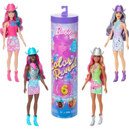 Кукла модельная Barbie Color Reveal Disco Star Series