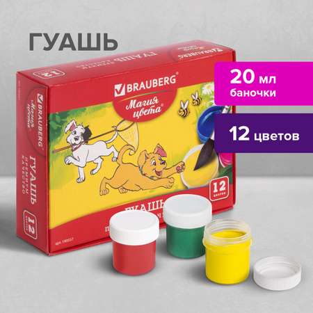 Краски гуашь Brauberg 12 цв.