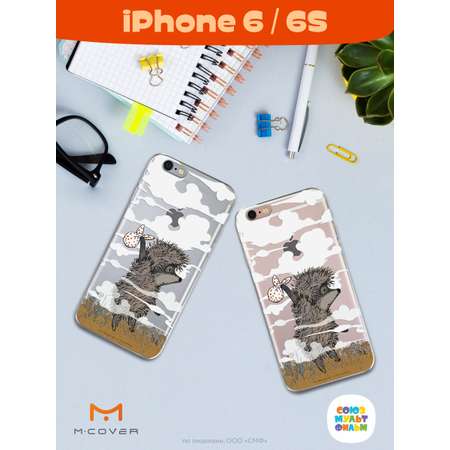 Силиконовый чехол Mcover для смартфона Apple iPhone 6S Союзмультфильм Ежик в тумане и дымка